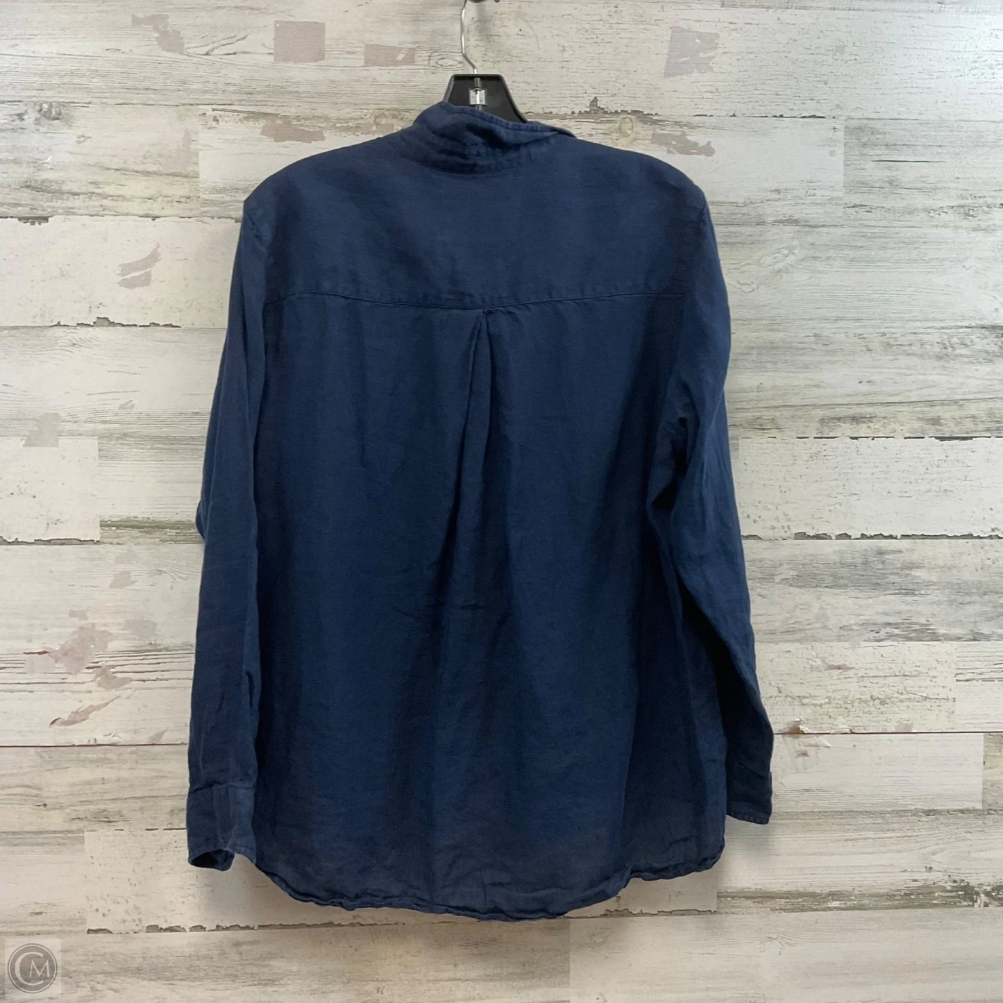 Blouse Long Sleeve By Grayson In Blue, Size: M