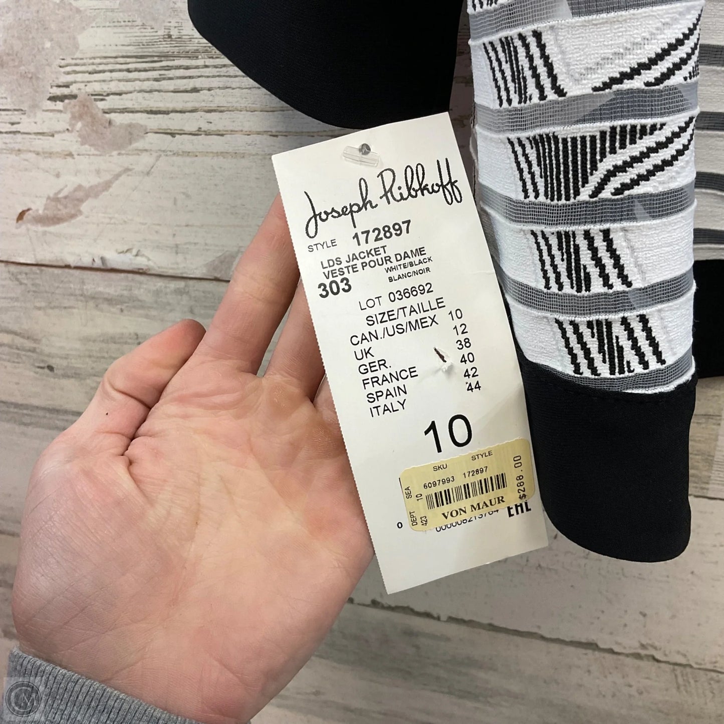 Jacket Other By Joseph Ribkoff In Black, Size: M