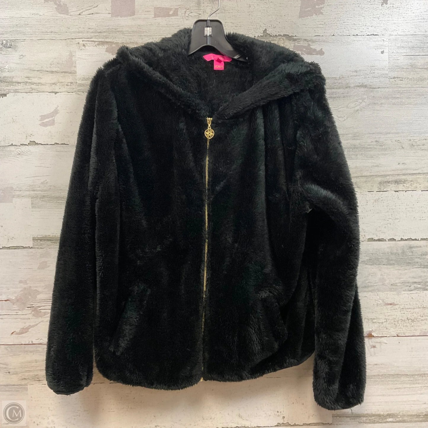 Jacket Faux Fur & Sherpa By Lilly Pulitzer In Black, Size: L