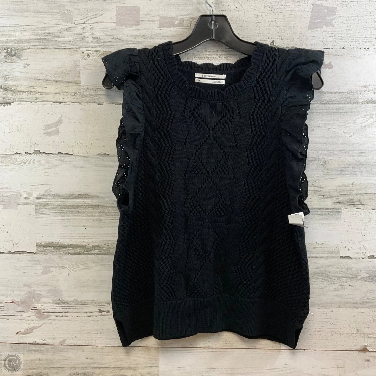 Blouse Sleeveless By Anthropologie In Black, Size: Xs