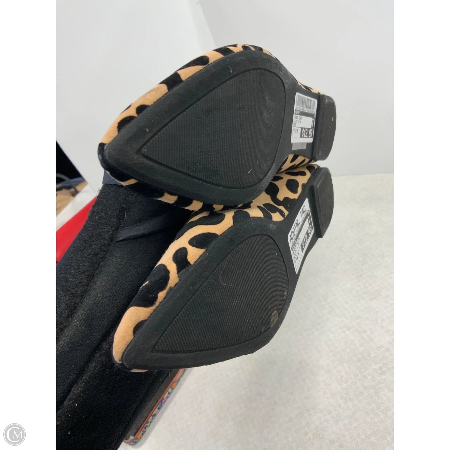 Shoes Flats By Qupid In Black & Tan, Size: 6.5