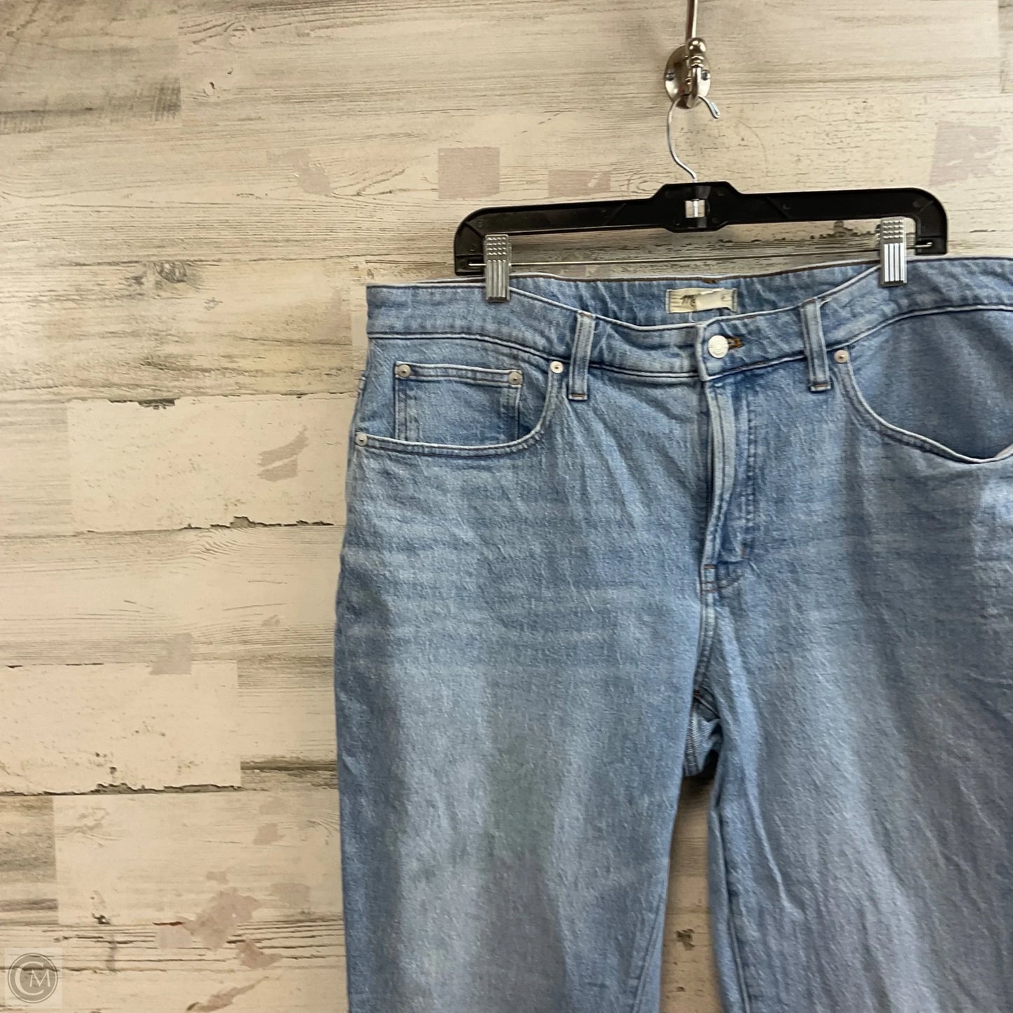 Jeans Straight By Madewell In Blue Denim, Size: 16