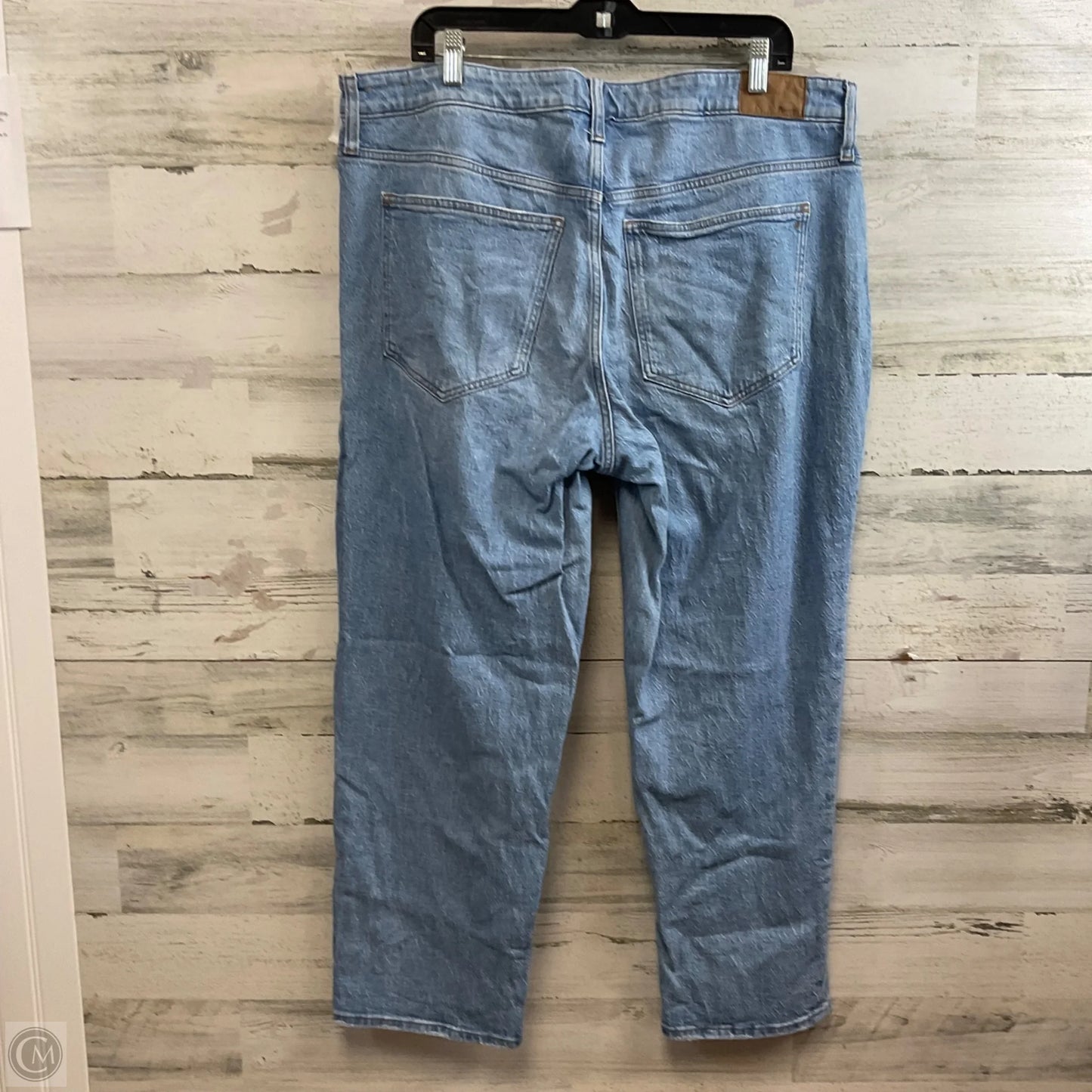 Jeans Straight By Madewell In Blue Denim, Size: 16
