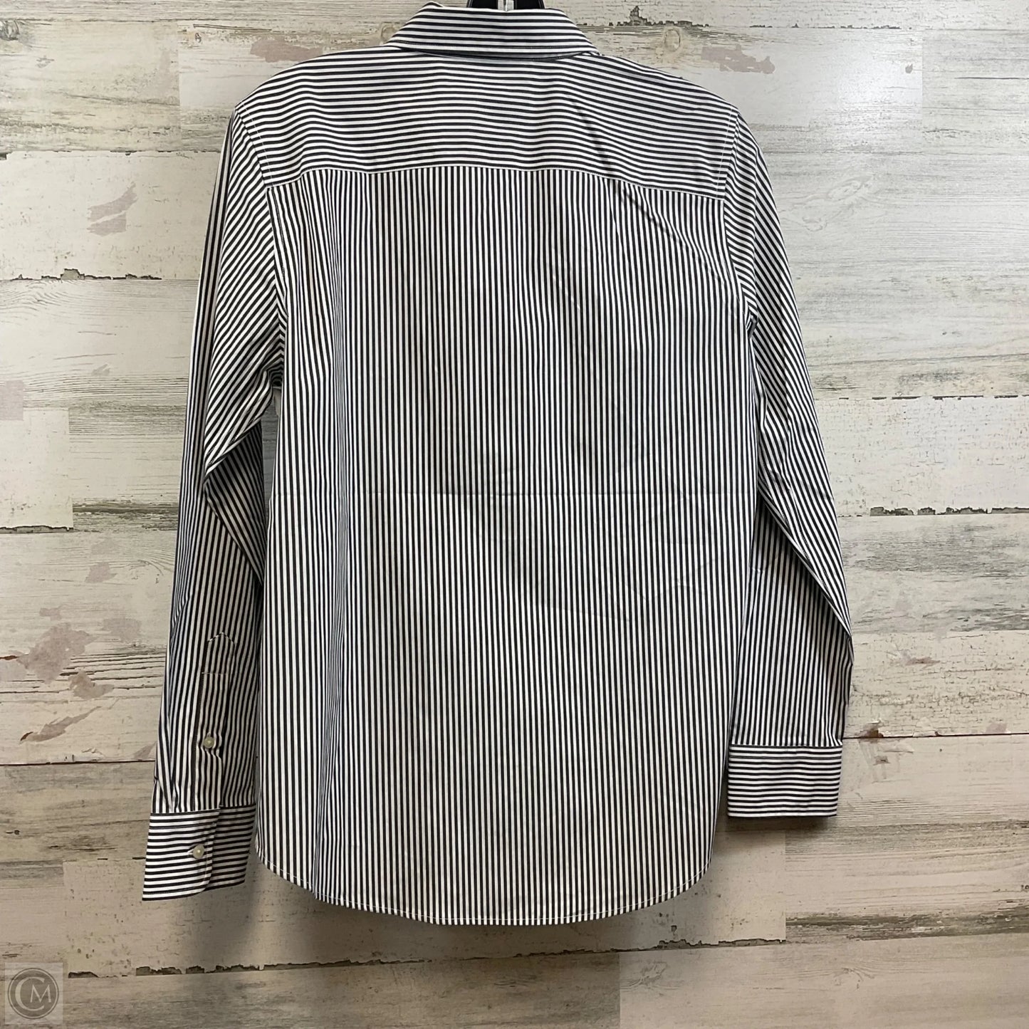 Blouse Long Sleeve By Lauren By Ralph Lauren In Grey, Size: M