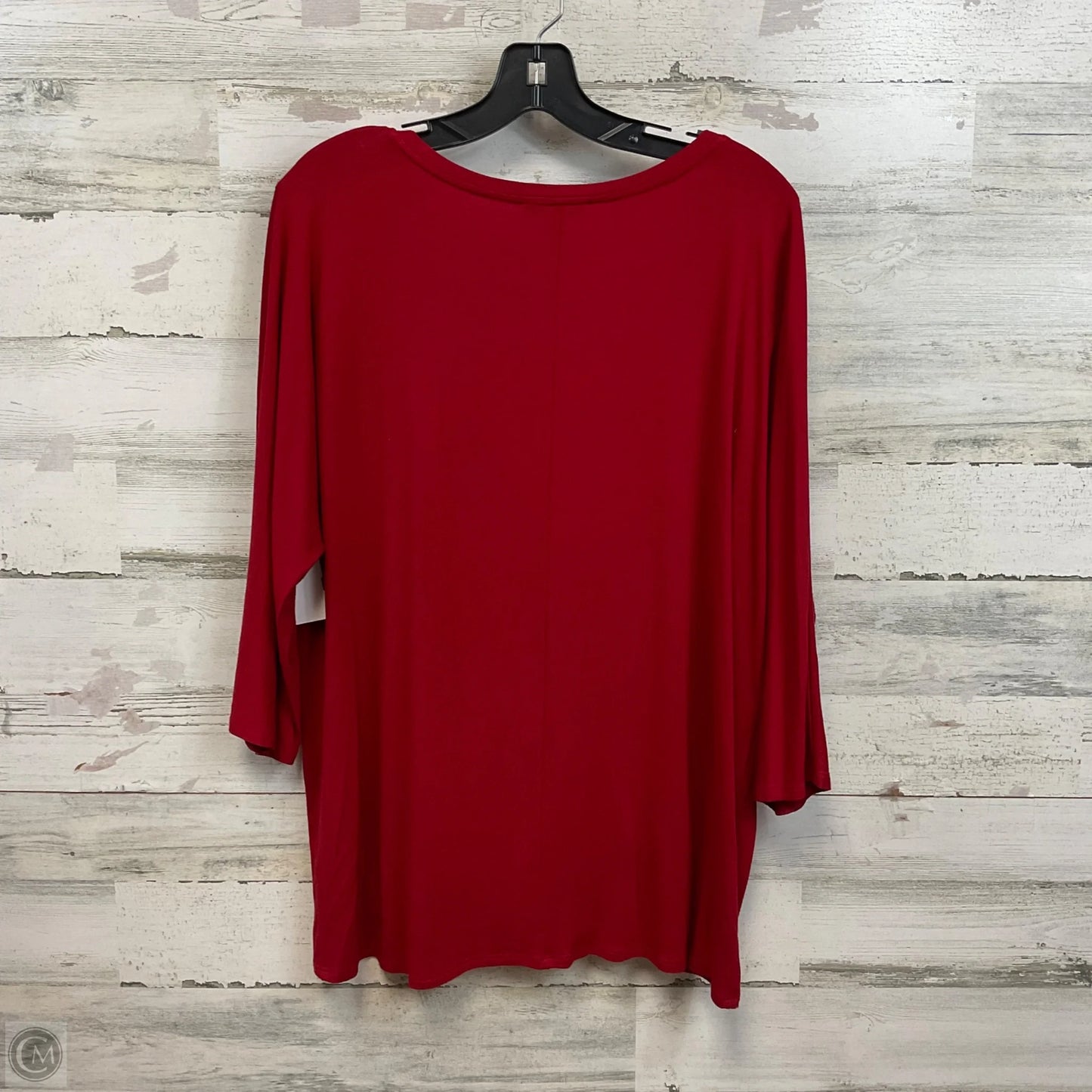 Top 3/4 Sleeve By Eileen Fisher In Red, Size: M