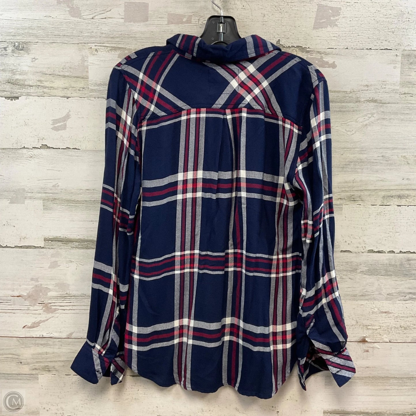 Blouse Long Sleeve By Rails In Blue, Size: S