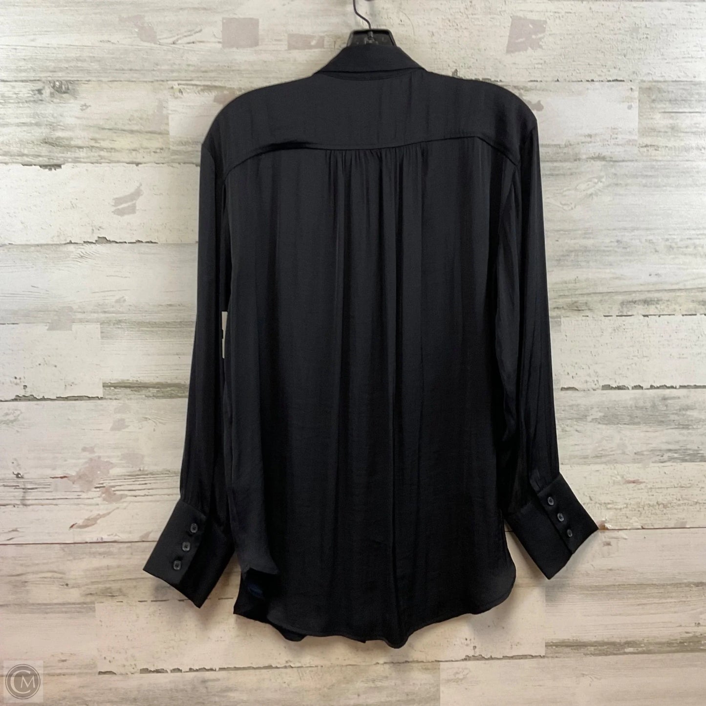 Blouse Long Sleeve By Anthropologie In Black, Size: M