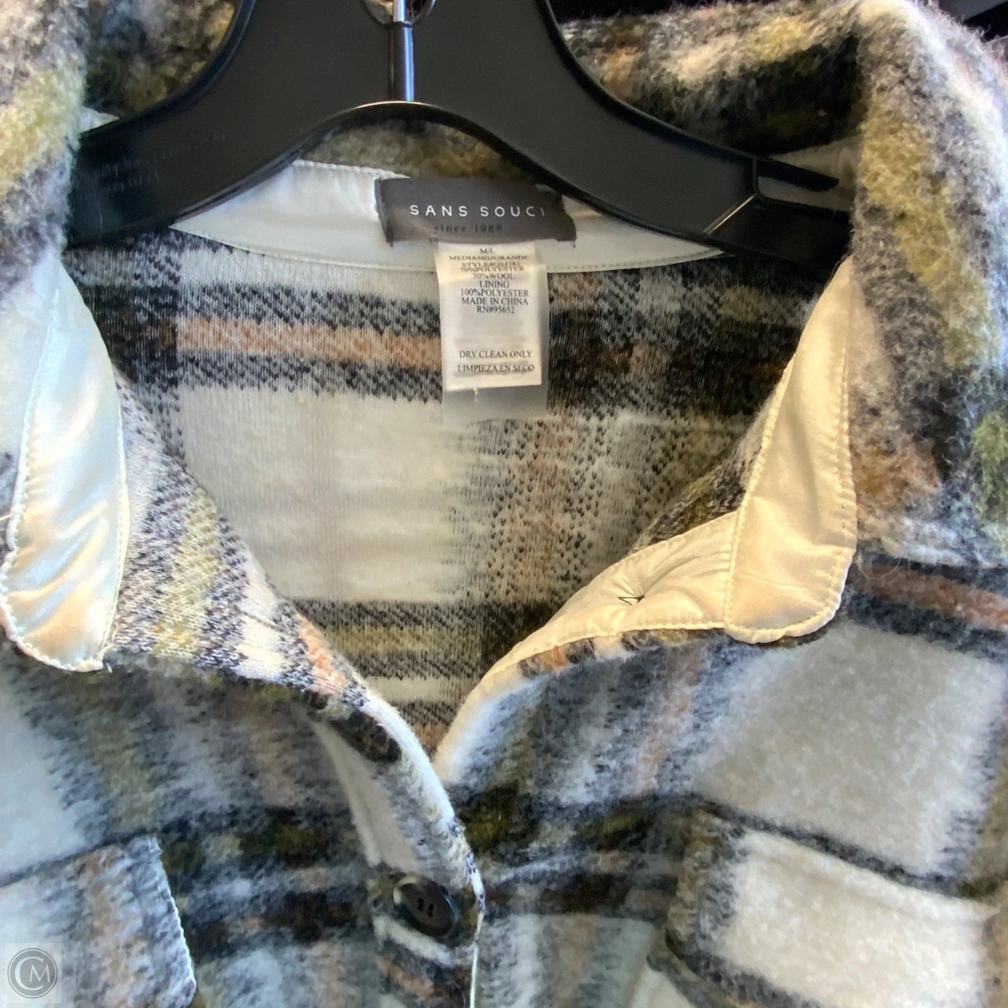 Jacket shirt By Sans Souci In Brown, Size: M