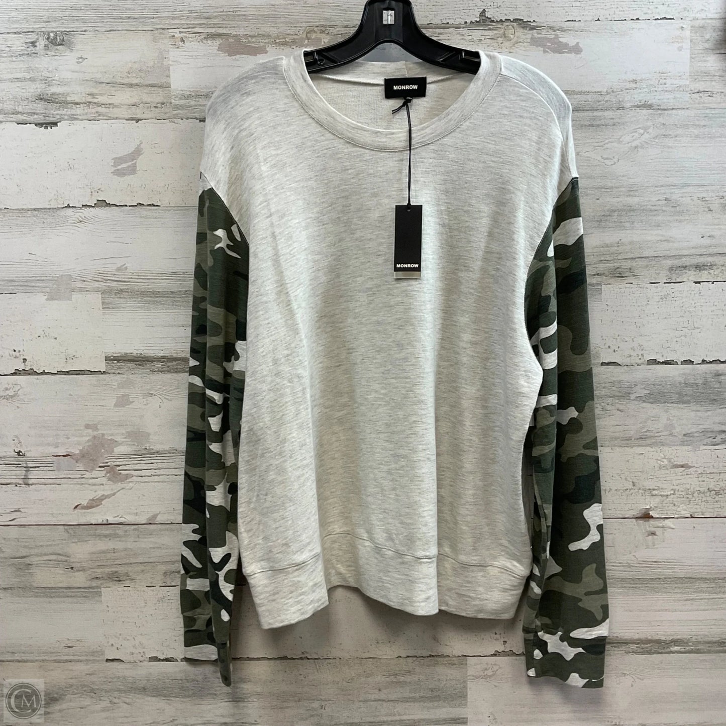 Top Long Sleeve By Monrow In Green, Size: Xl