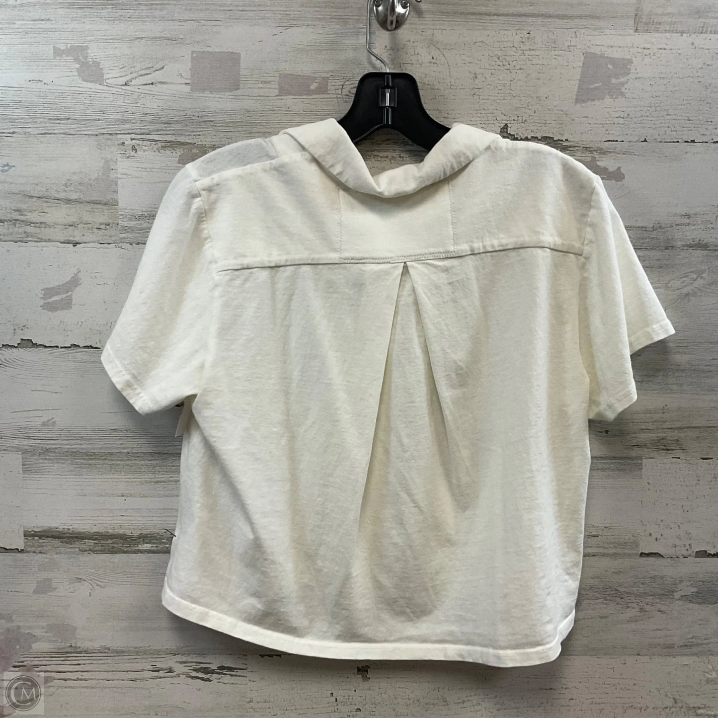Blouse Short Sleeve By PEOPLE OF LEISURE In Cream, Size: S