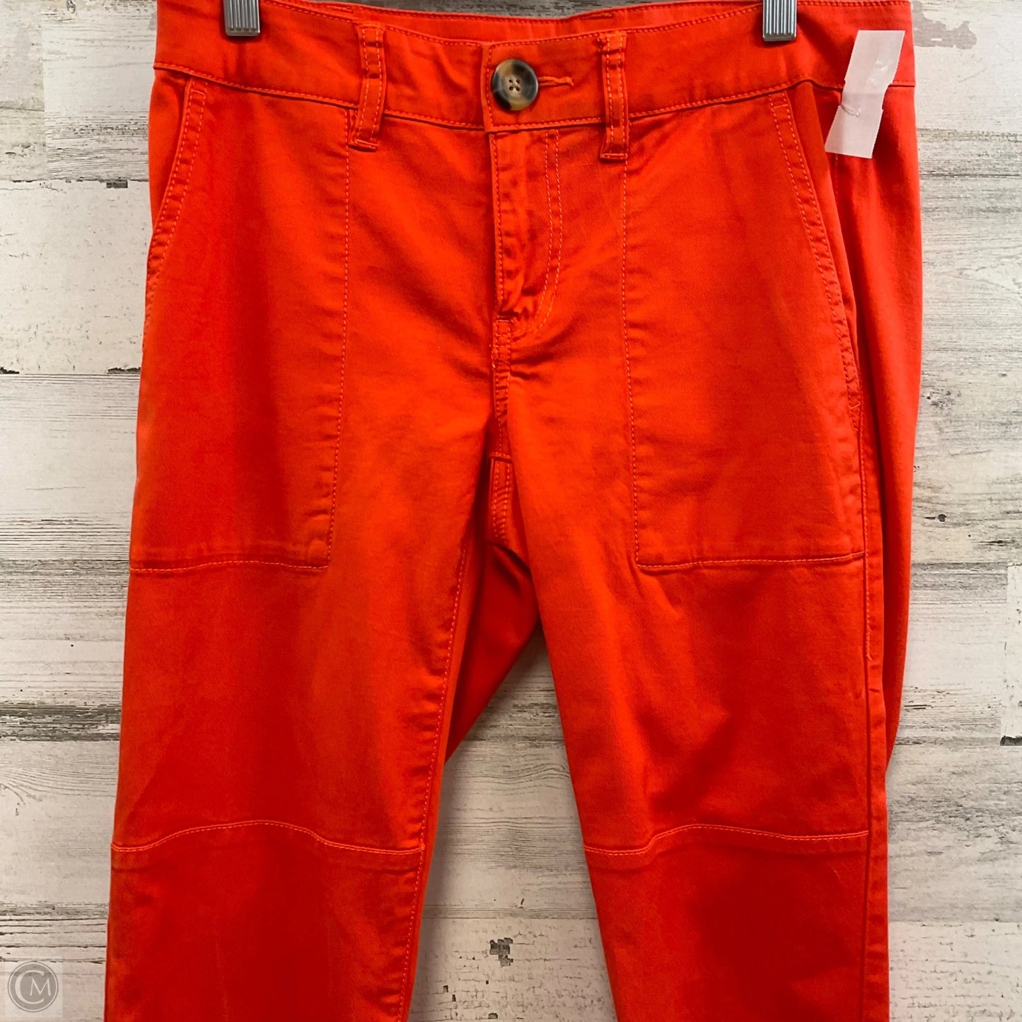 Jeans Straight By Cabi In Orange Denim, Size: 2