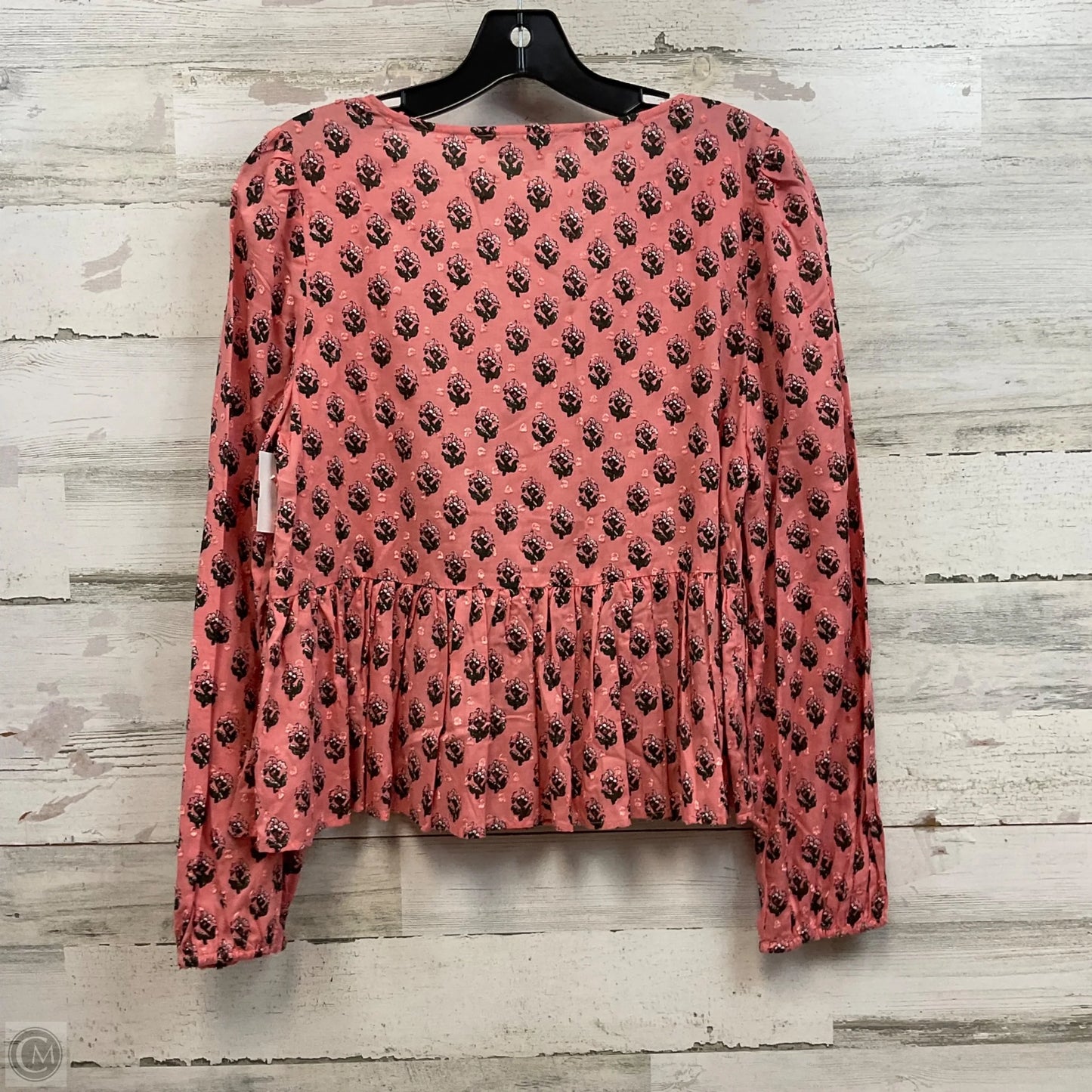 Blouse Long Sleeve By Loft In Pink, Size: S
