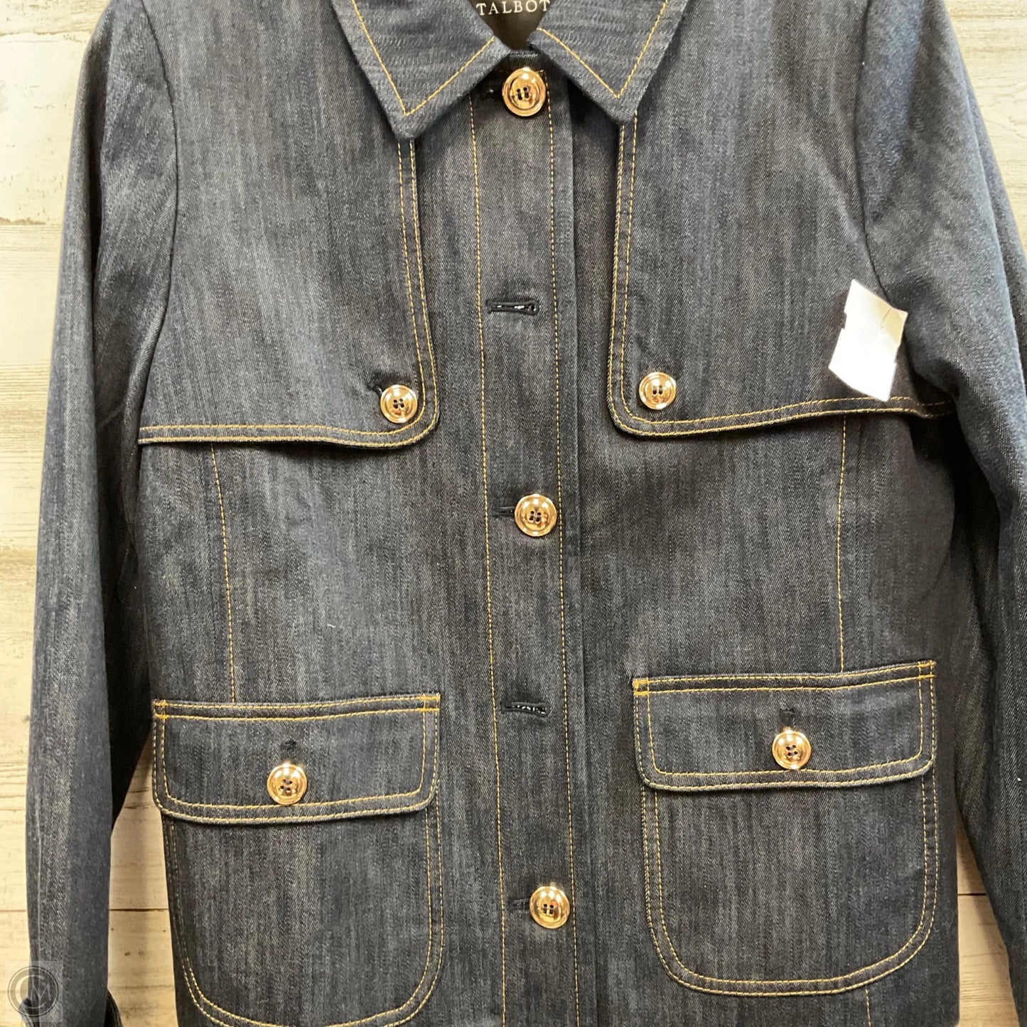 Jacket Denim By Talbots In Blue Denim, Size: S