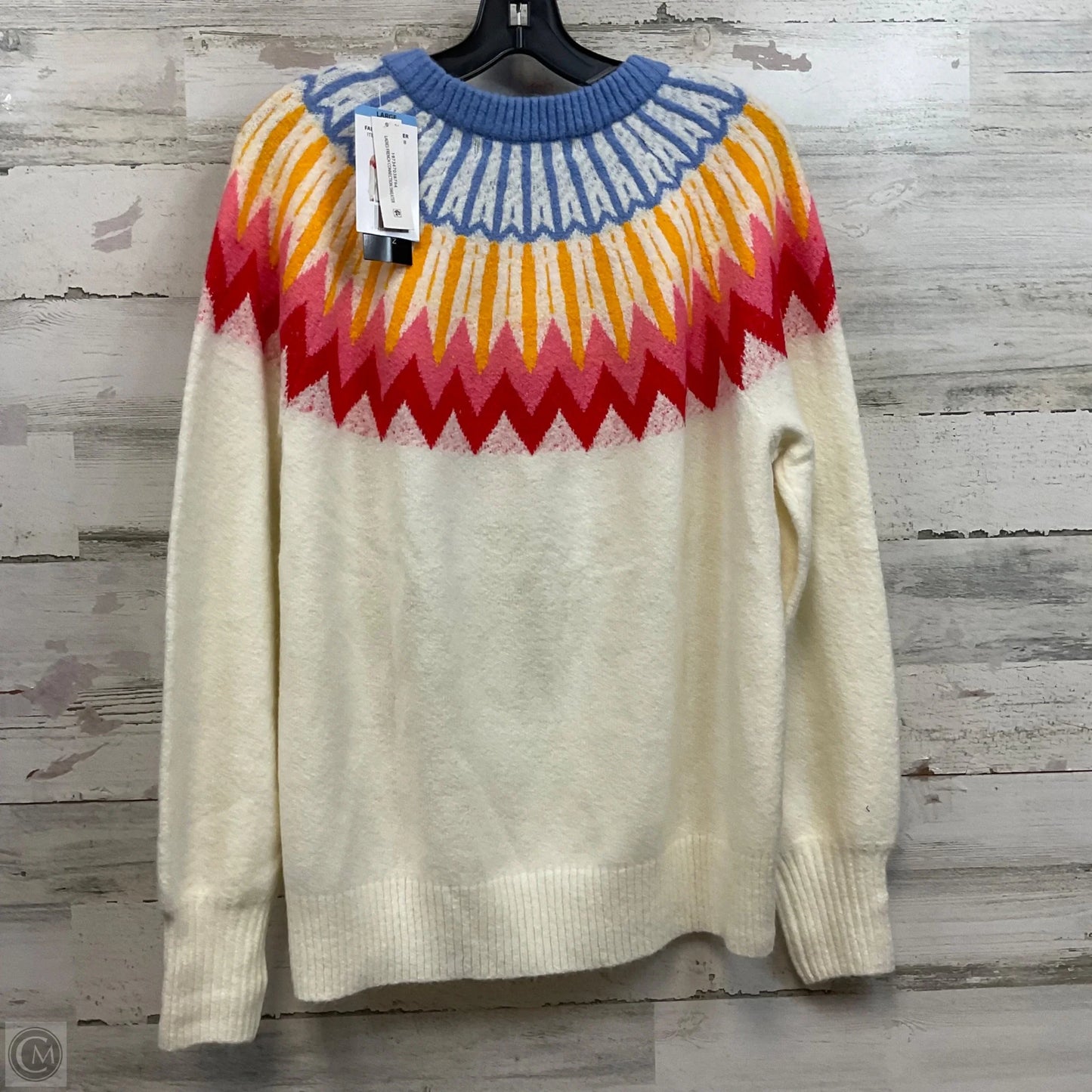 Sweater By French Connection In White, Size: L