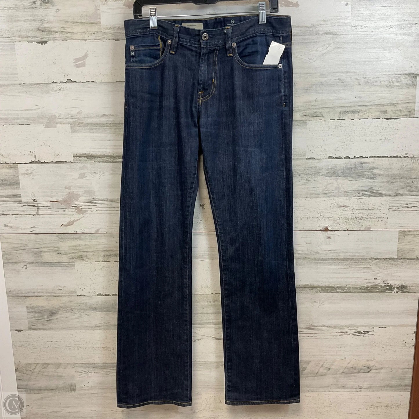 Jeans Straight By Ag Jeans In Blue Denim, Size: 10