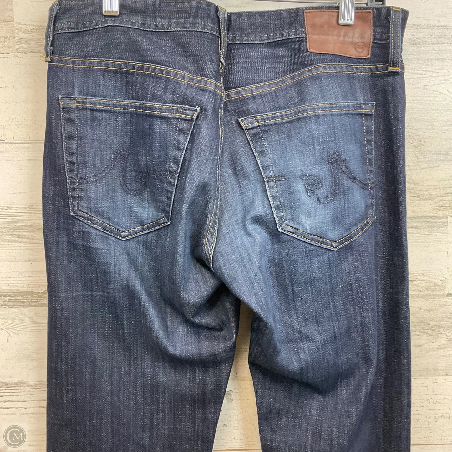 Jeans Straight By Ag Jeans In Blue Denim, Size: 10