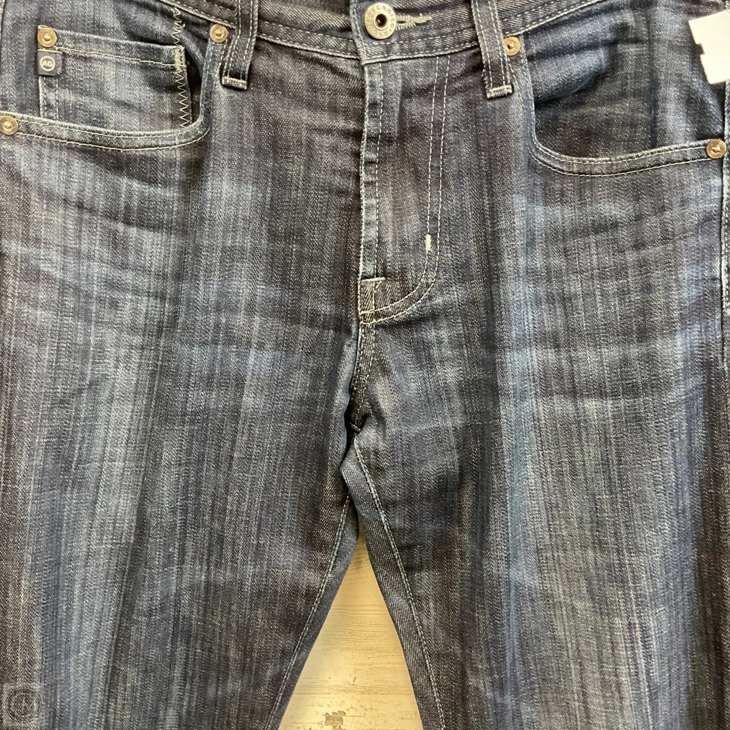 Jeans Straight By Ag Jeans In Blue Denim, Size: 10