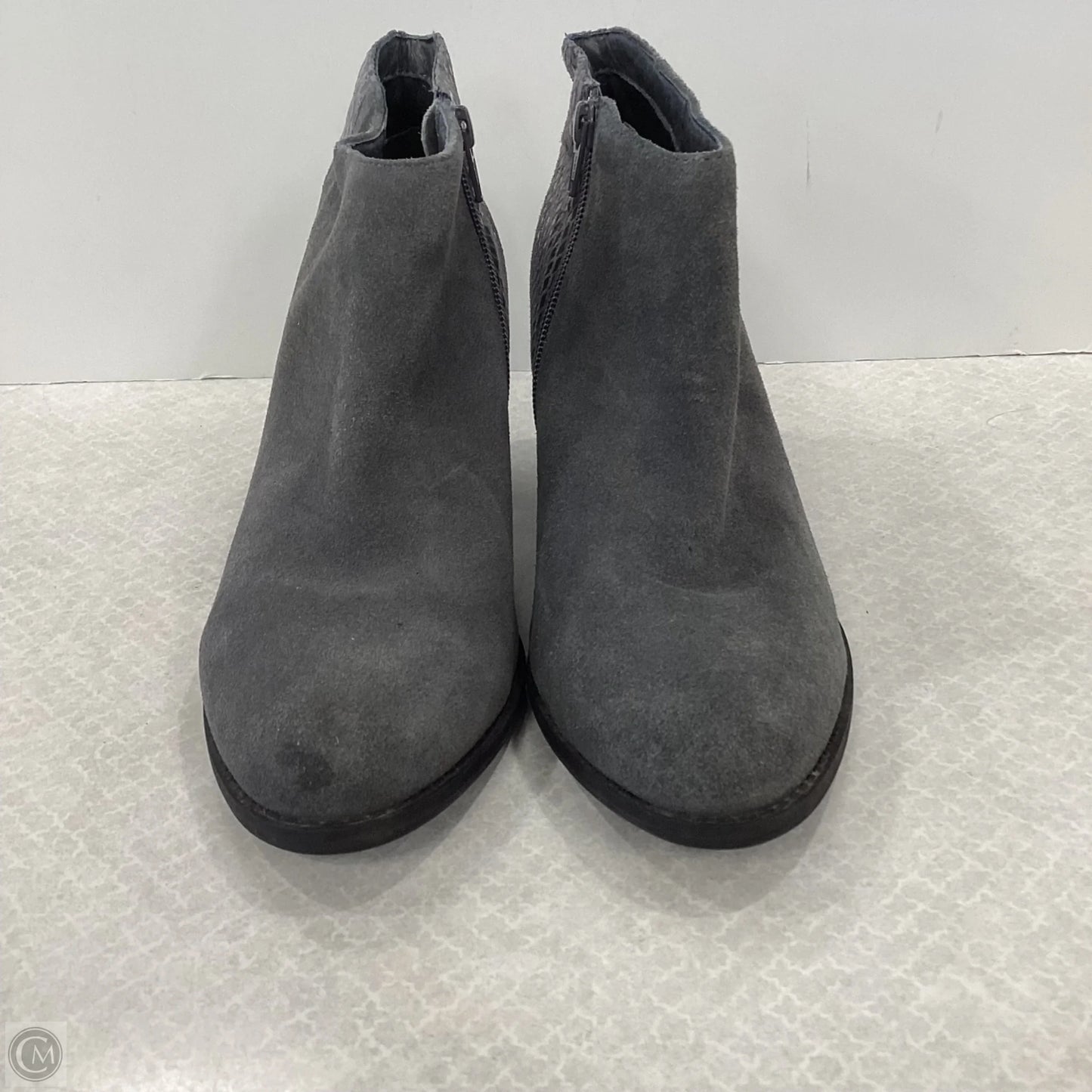 Boots Ankle Heels By Vionic In Grey, Size: 8