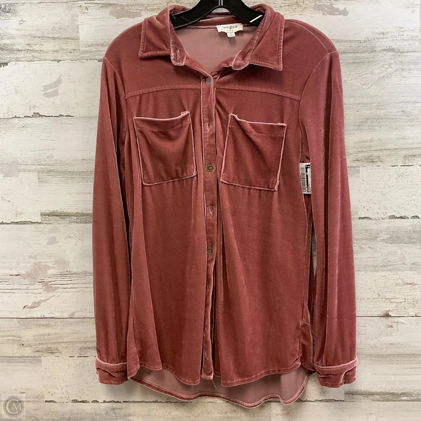 Blouse Long Sleeve By Umgee In Pink, Size: S