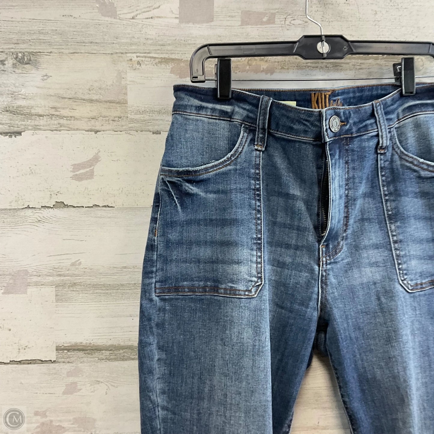 Jeans Straight By Kut In Blue Denim, Size: 12