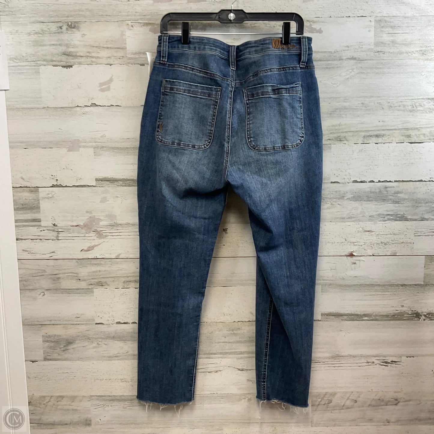 Jeans Straight By Kut In Blue Denim, Size: 12