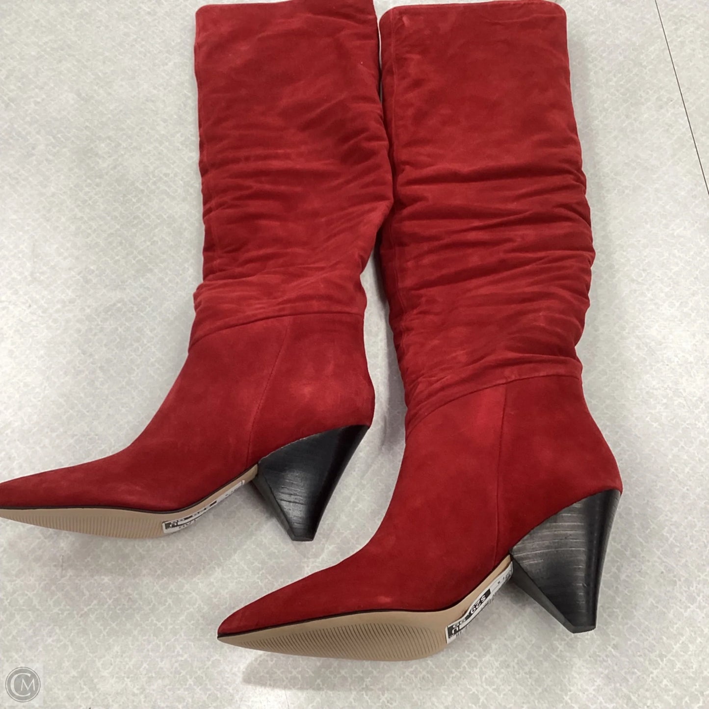 Boots Knee Heels By Marc Fisher In Red, Size: 7.5