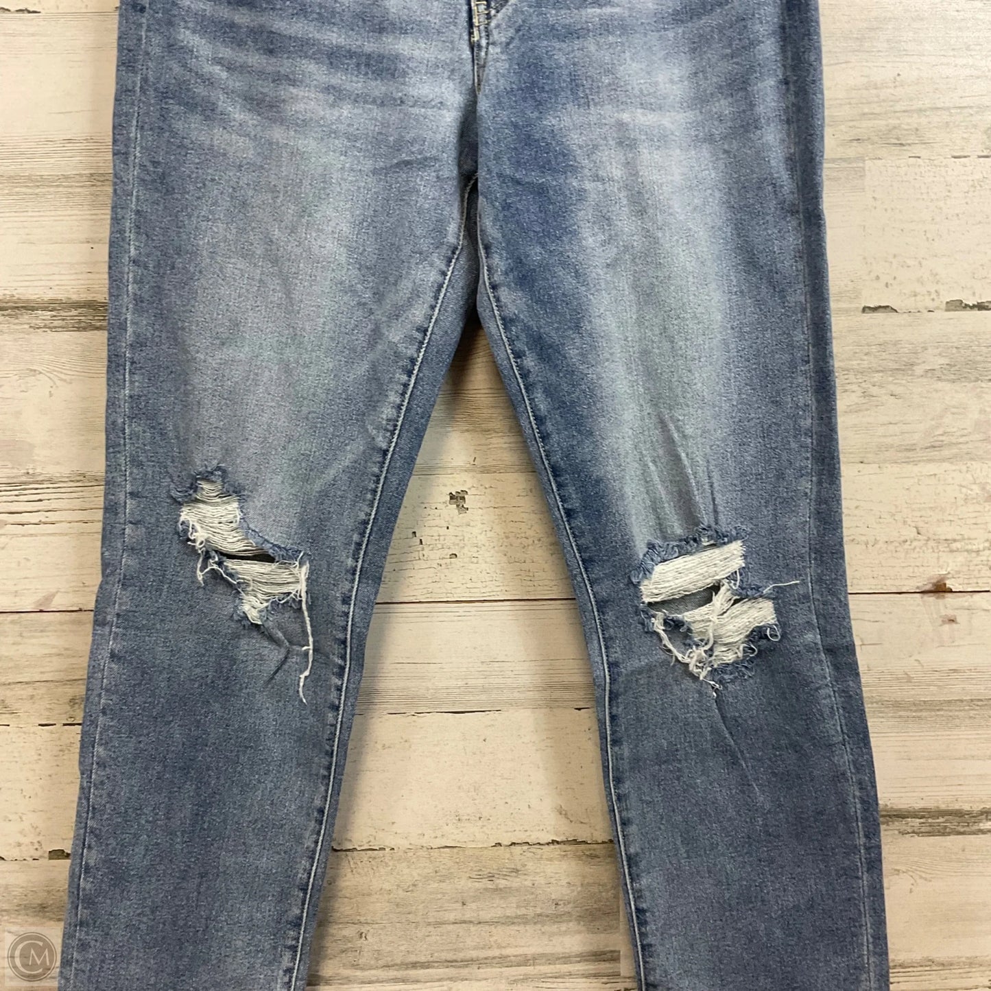 Jeans Straight By Vervet In Blue Denim, Size: 10