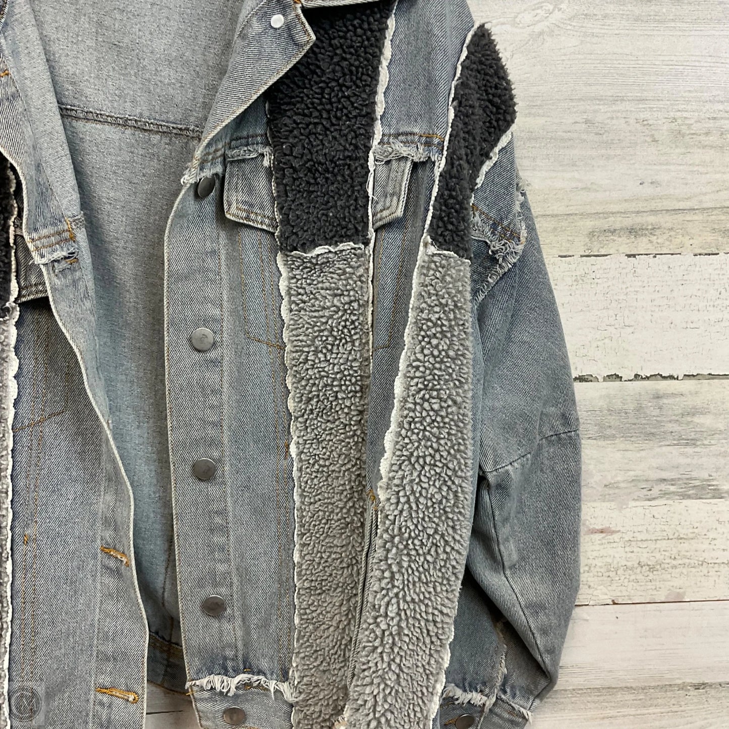 Jacket Denim By Pol In Blue Denim, Size: S