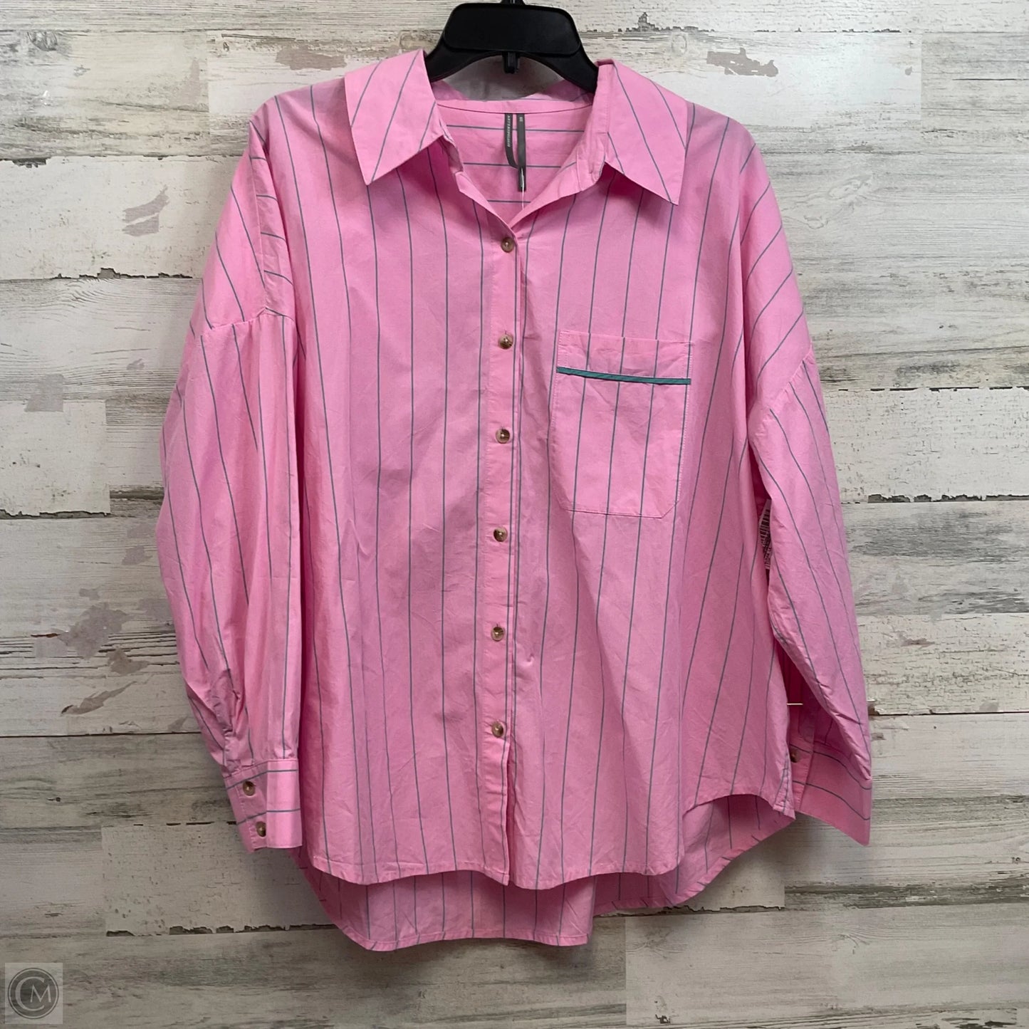 Blouse Long Sleeve By Anthropologie In Pink, Size: Xxs