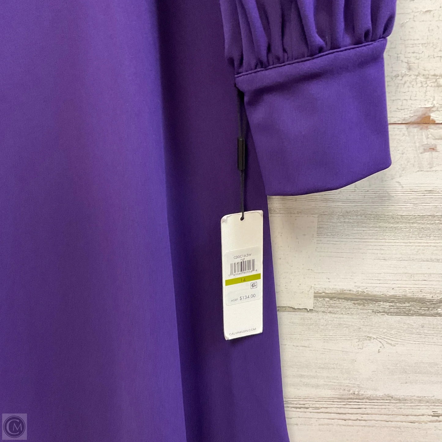 Dress Work By Calvin Klein In Purple, Size: L