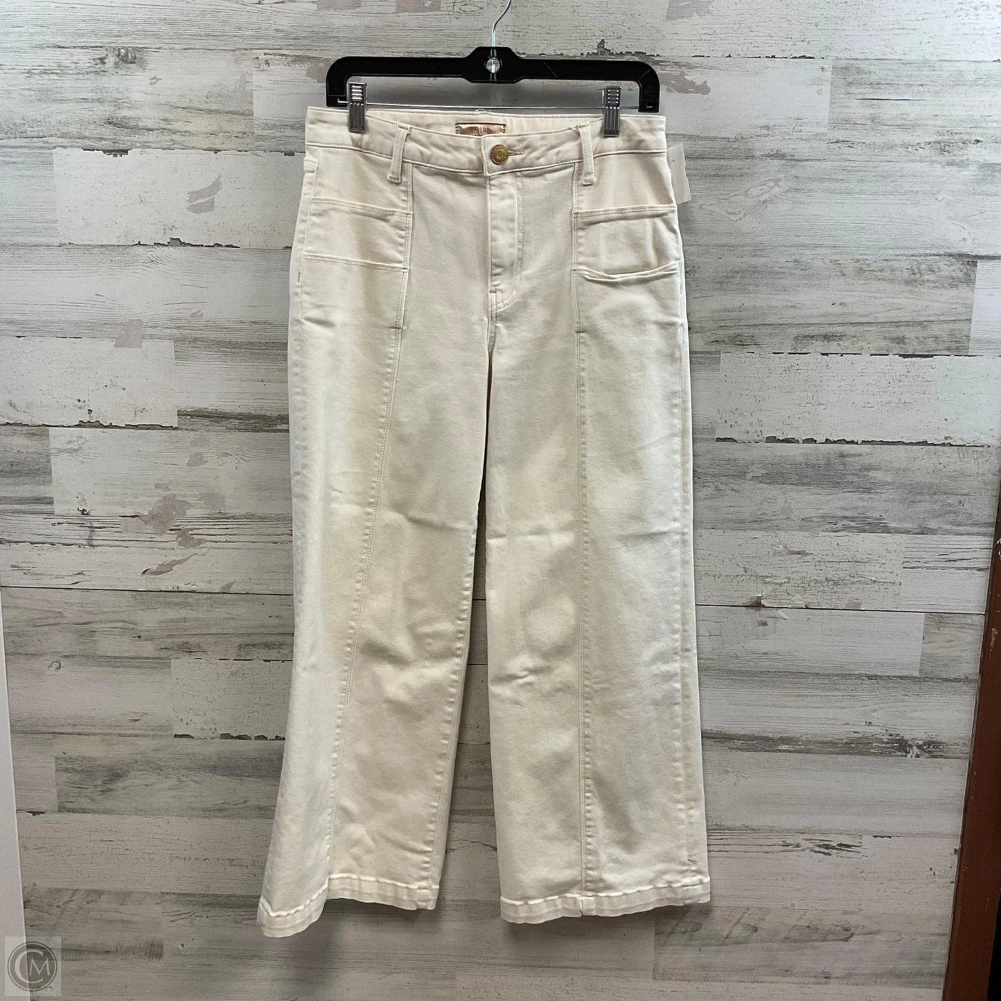 Jeans Wide Leg By Kut In Cream Denim, Size: 6