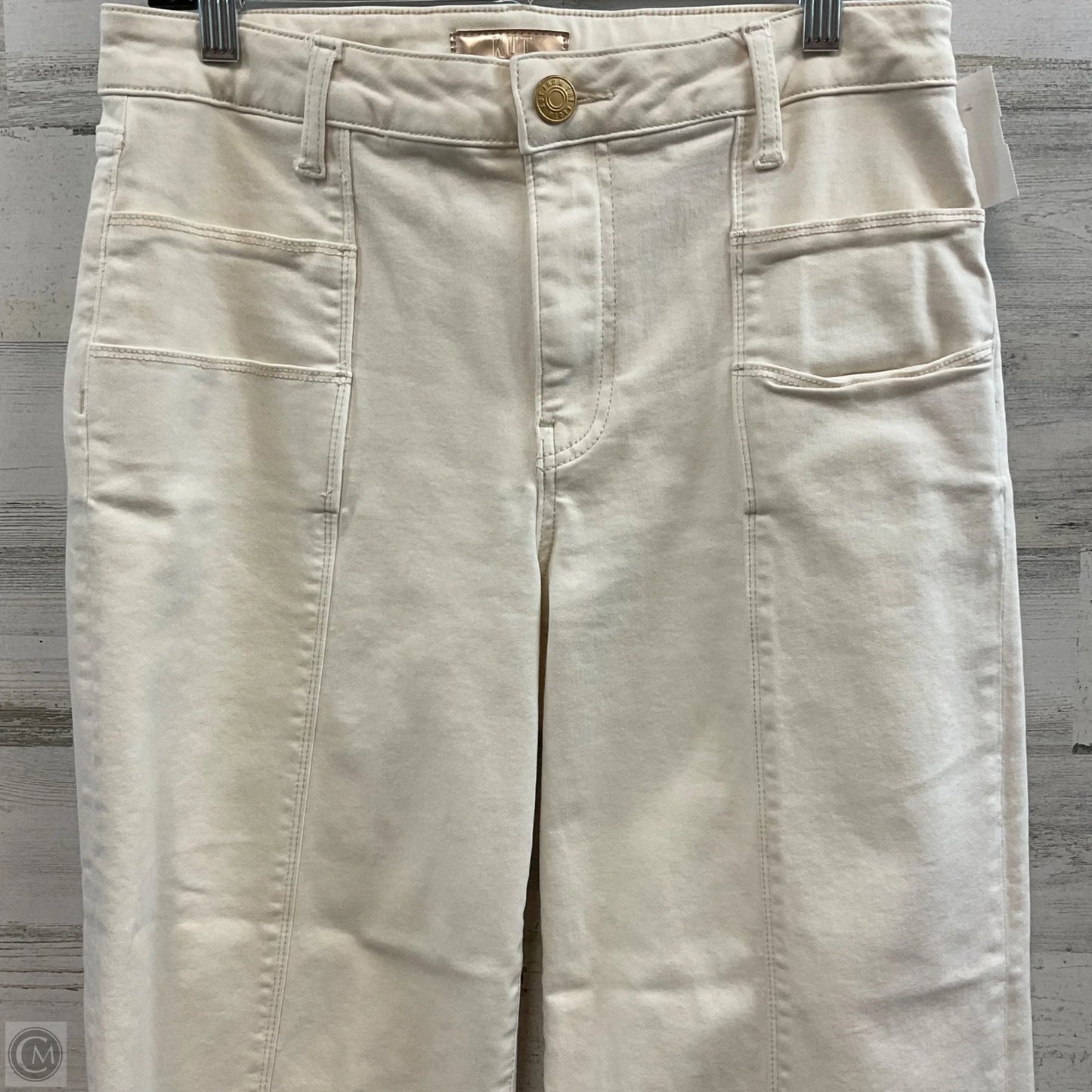 Jeans Wide Leg By Kut In Cream Denim, Size: 6