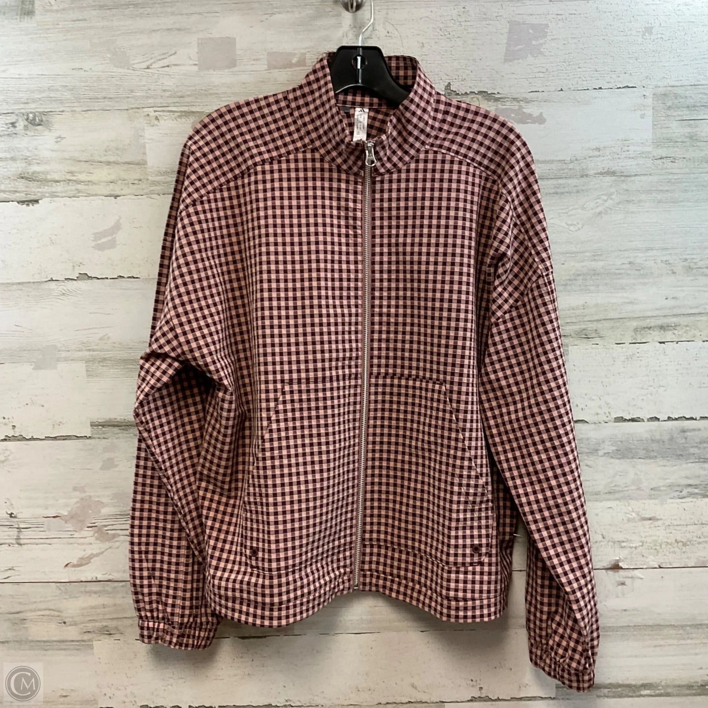 Athletic Jacket By Adidas In Red, Size: M