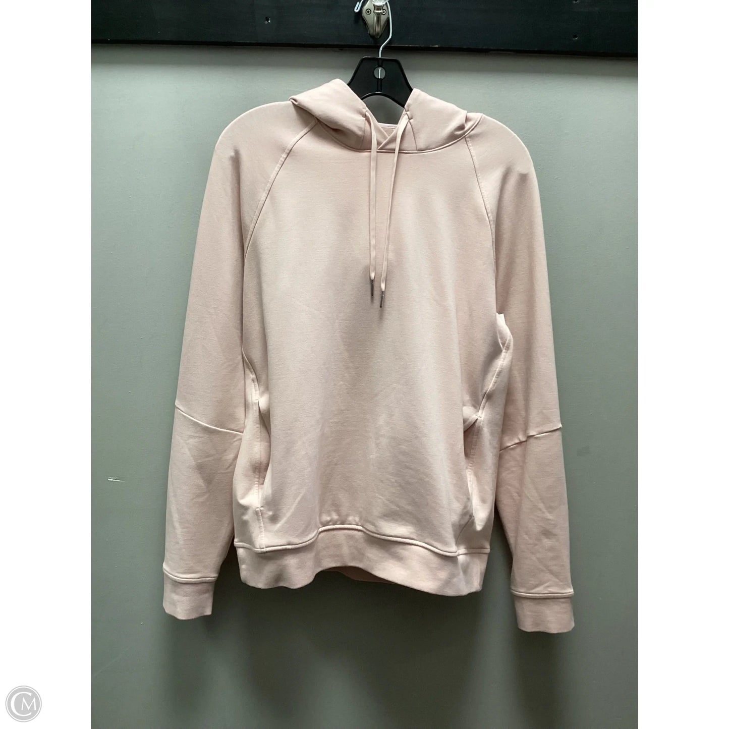 Athletic Top Long Sleeve Hoodie By Lululemon In Peach, Size: S
