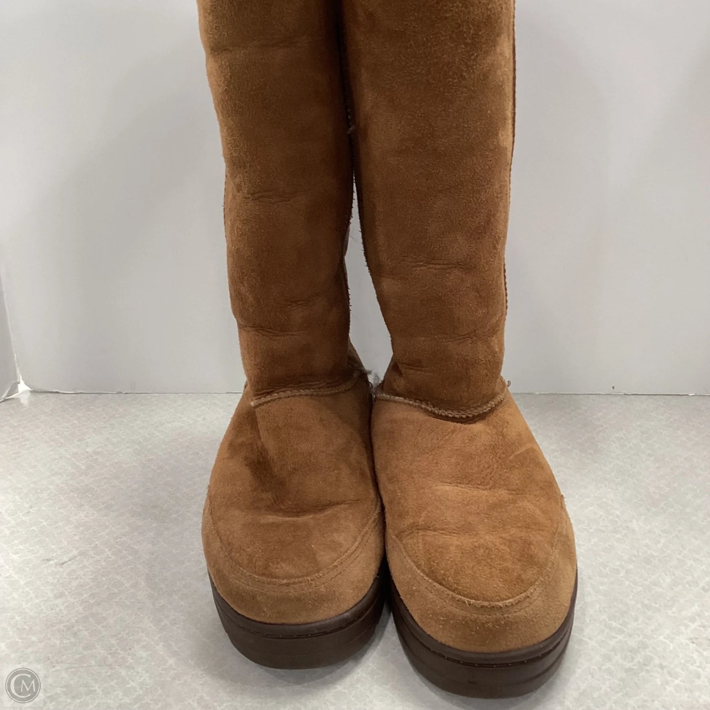 Boots Designer By Ugg In Brown, Size: 8