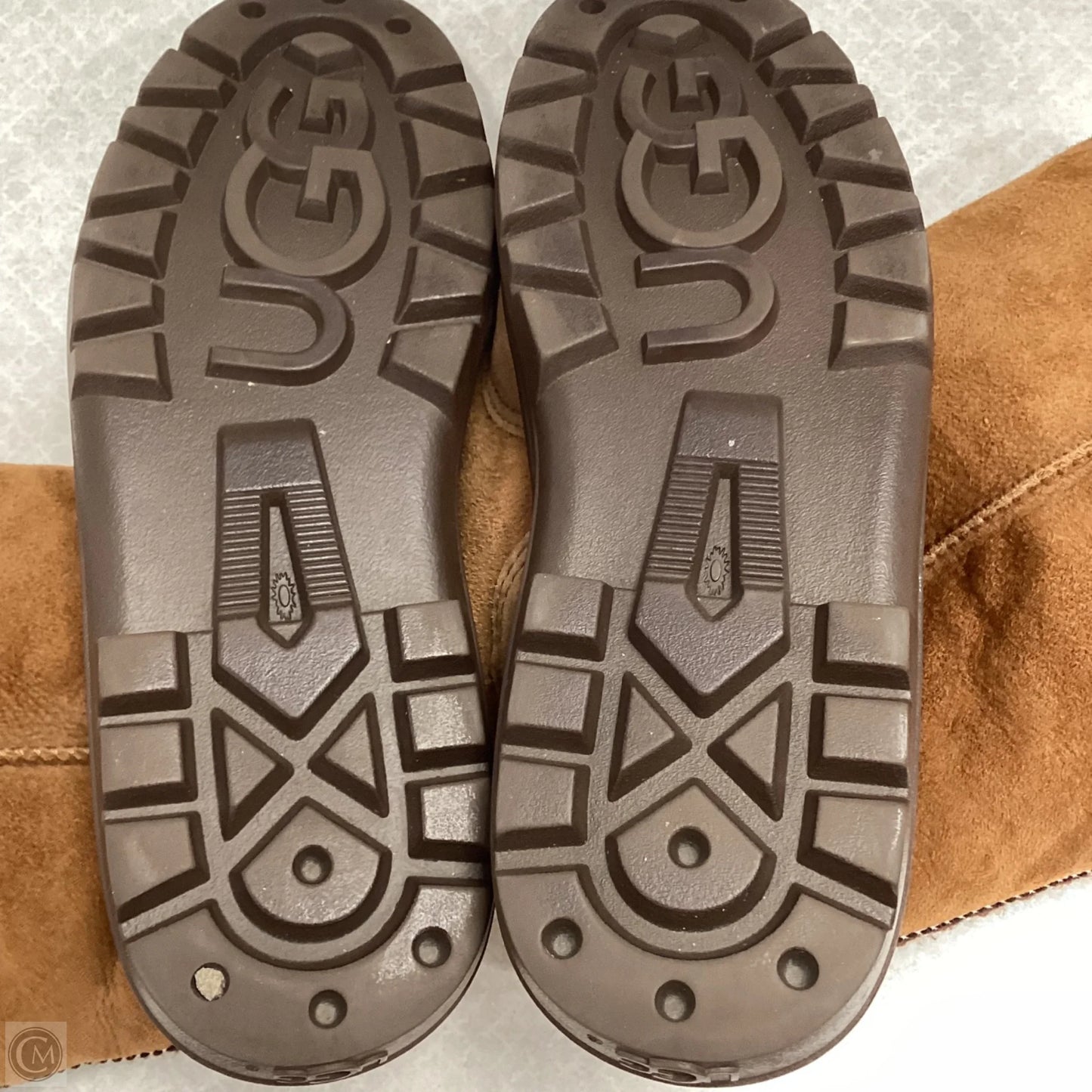 Boots Designer By Ugg In Brown, Size: 8