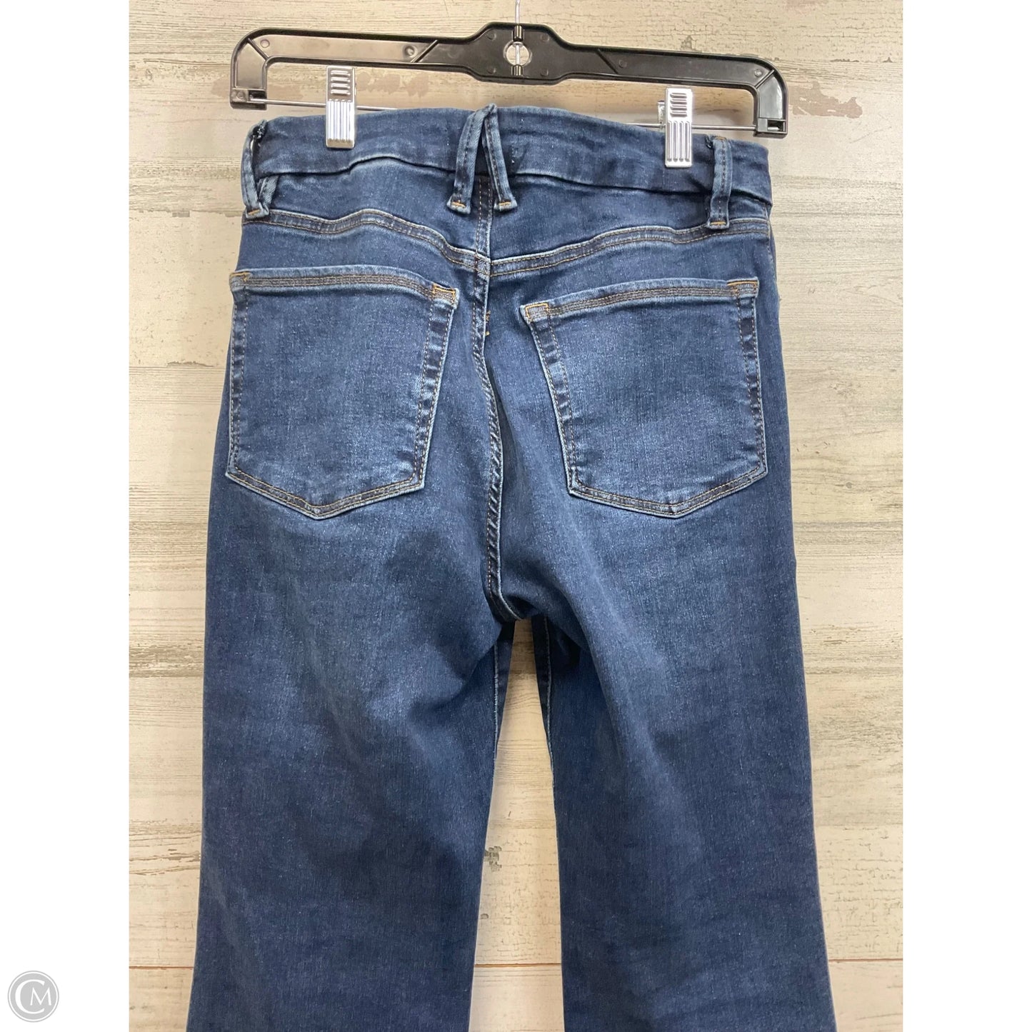 Jeans Flared By Good American In Blue Denim, Size: L