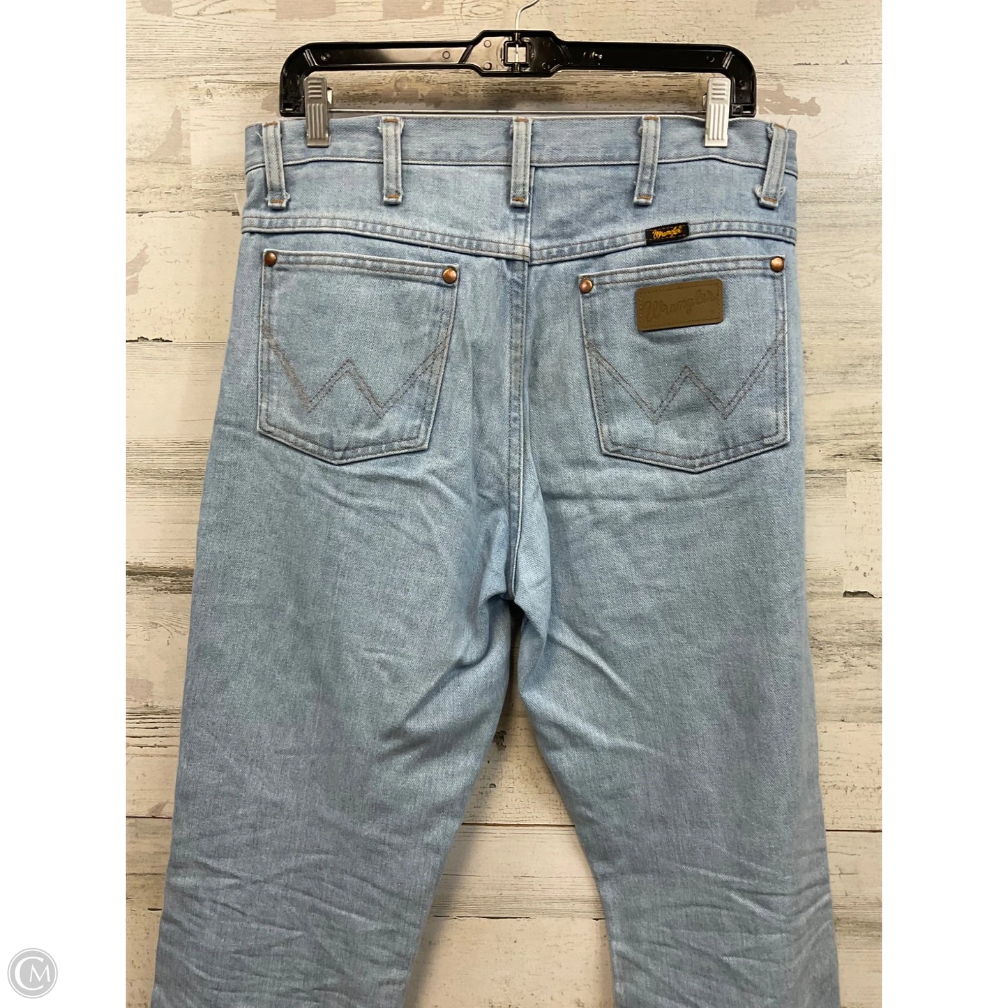 Jeans Boot Cut By Wrangler In Blue Denim, Size: 14