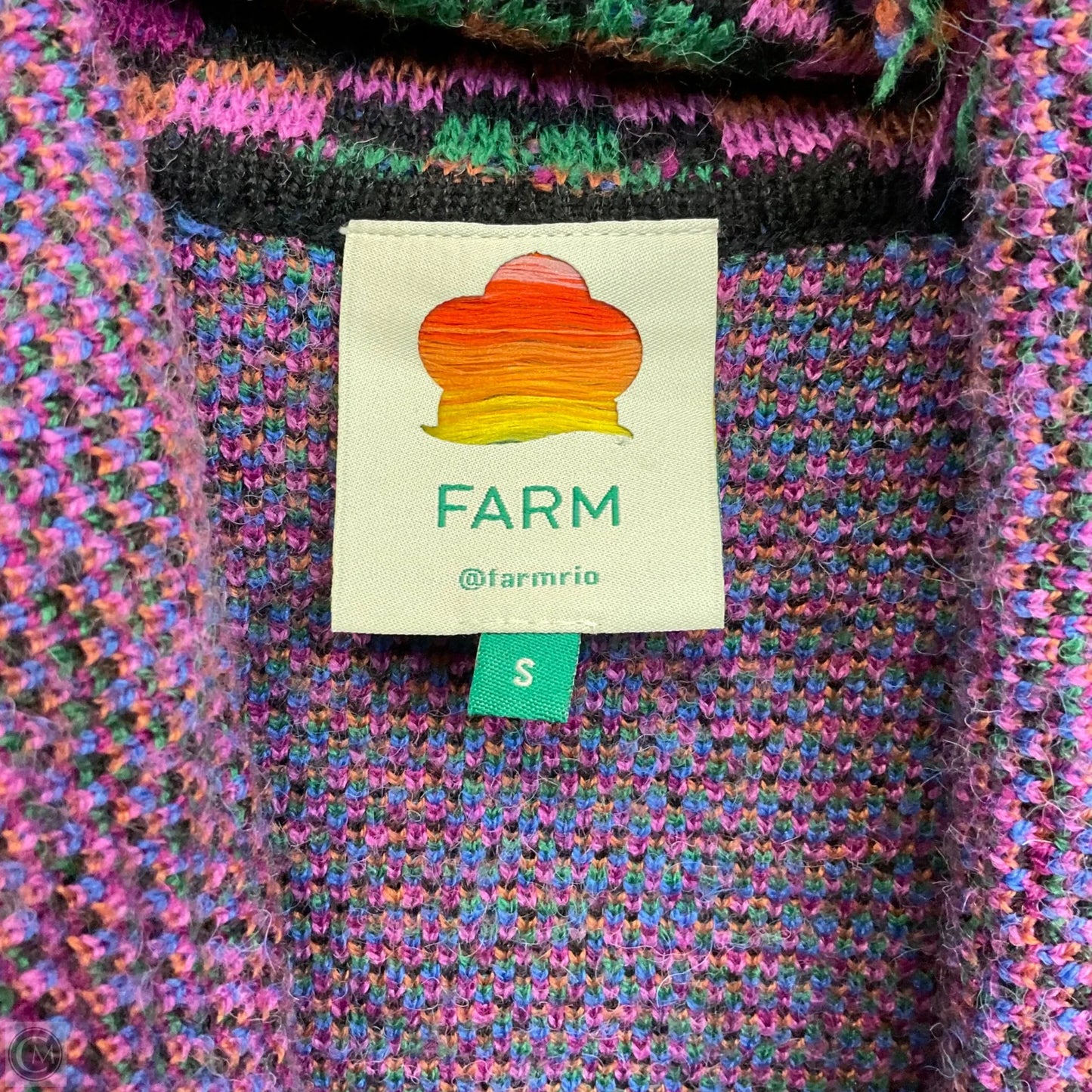 Sweater Cardigan By Farm Rio In Purple, Size: S