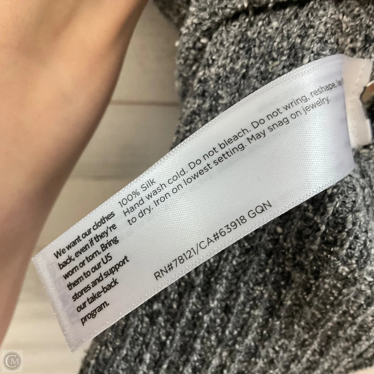 Sweater By Eileen Fisher In Grey, Size: L