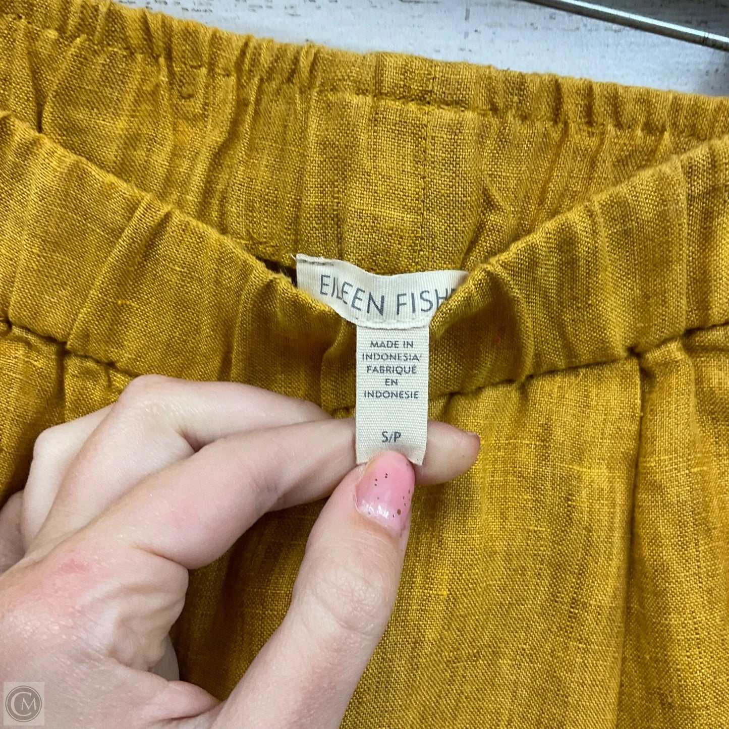 Pants Linen By Eileen Fisher In Yellow, Size: S