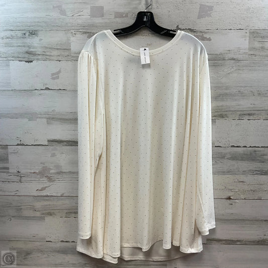 Top Long Sleeve By Lane Bryant In White, Size: 3x