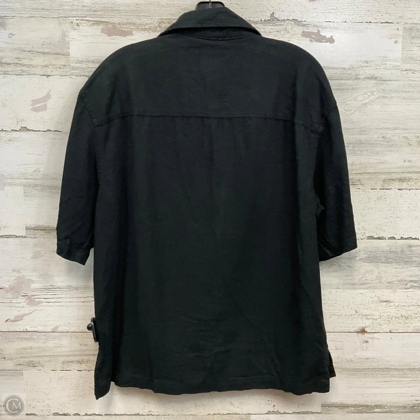 Blouse Short Sleeve By Bdg In Black, Size: S