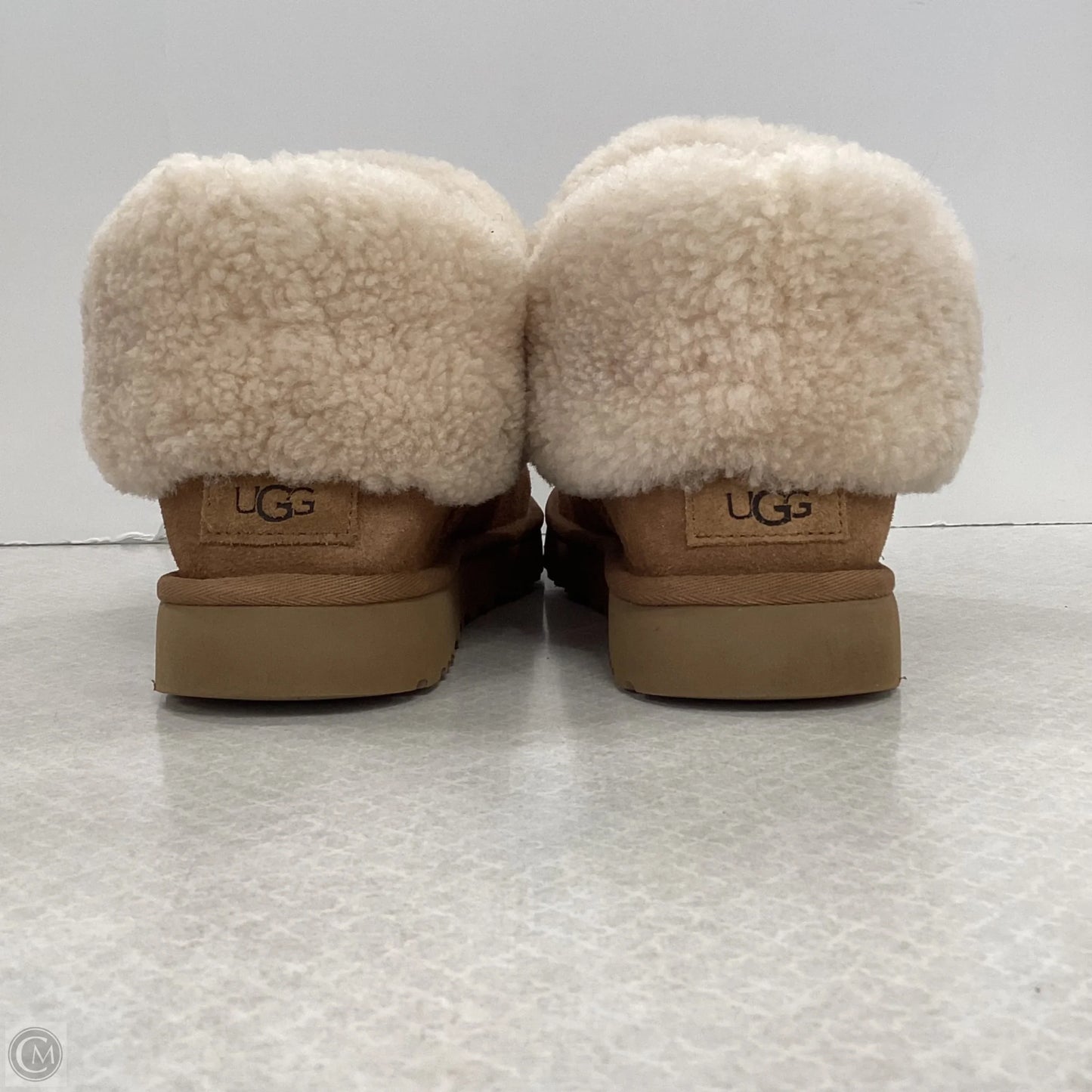 Boots Ankle Flats By Ugg In Brown, Size: 10