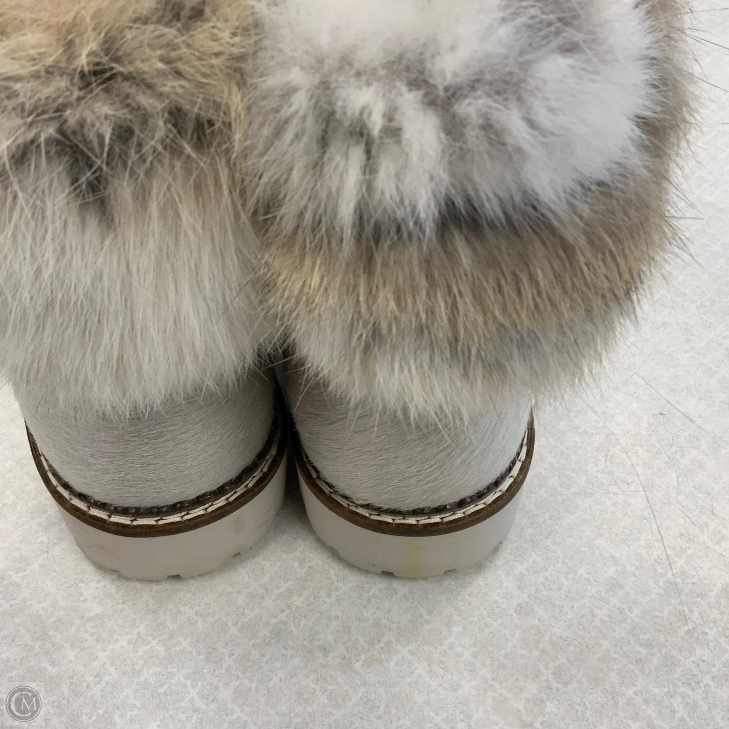 Boots Ankle Flats By Montelliana In Grey, Size: 10