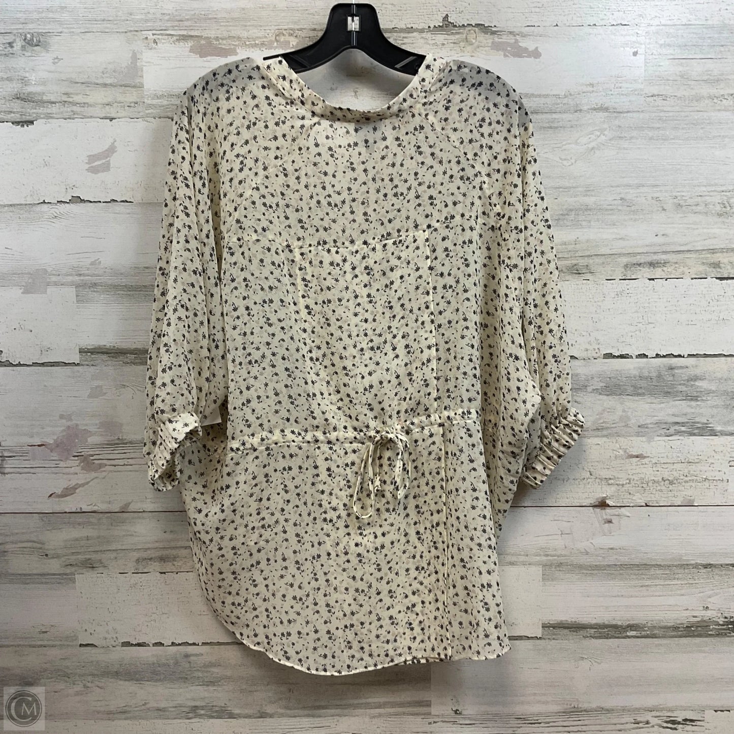 Blouse 3/4 Sleeve By Cabi In Floral Print, Size: Xs