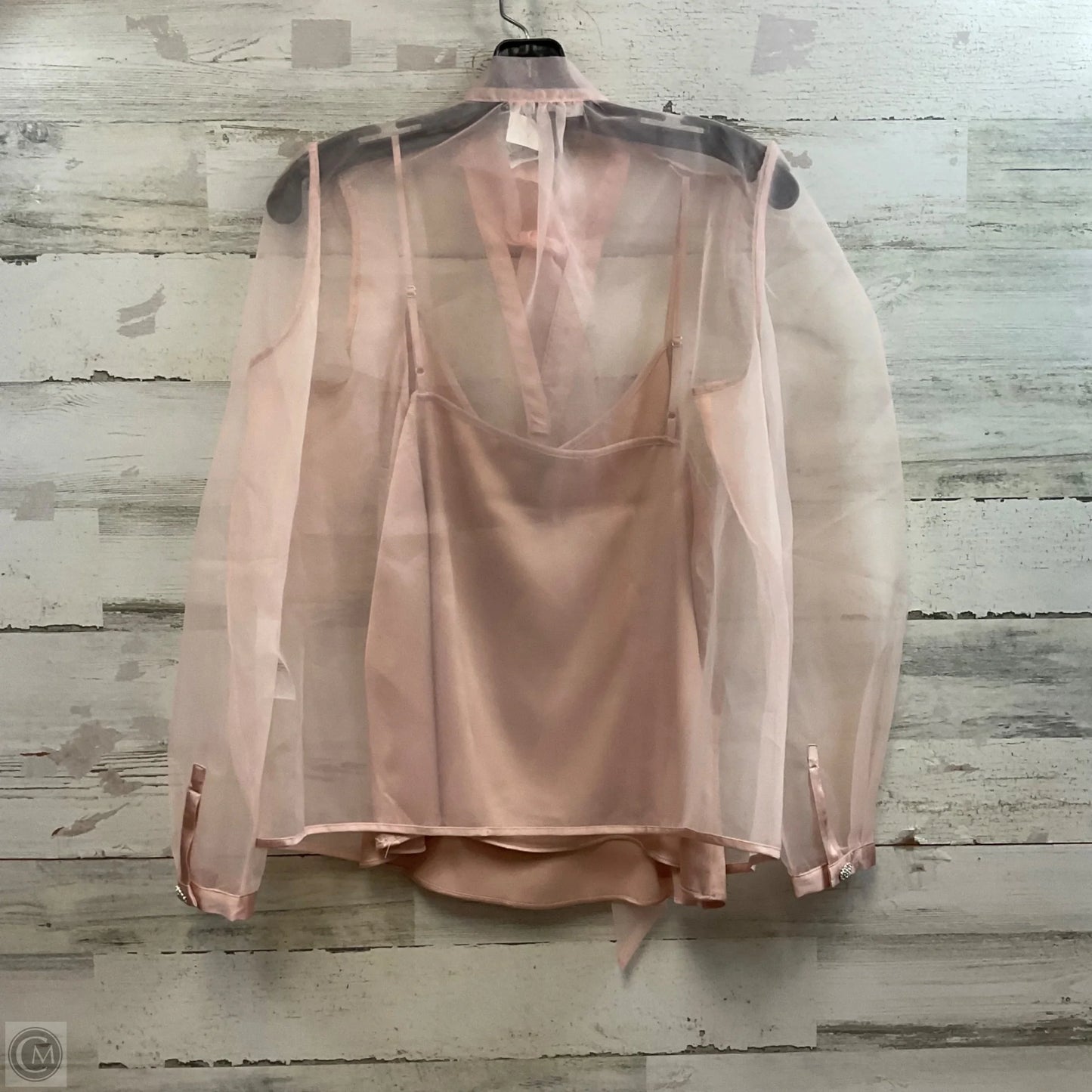 Blouse Long Sleeve By White House Black Market In Pink, Size: M