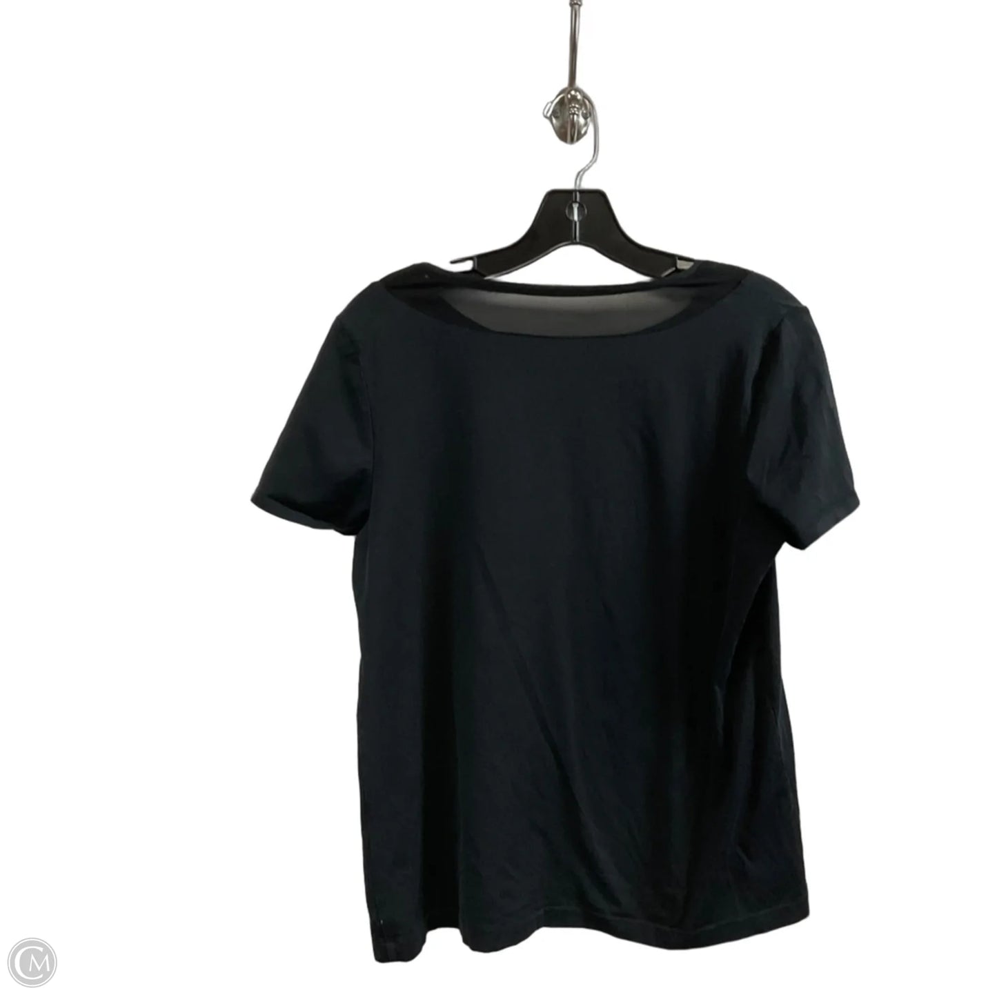 Top Short Sleeve Designer By Lafayette 148 In Black, Size: L