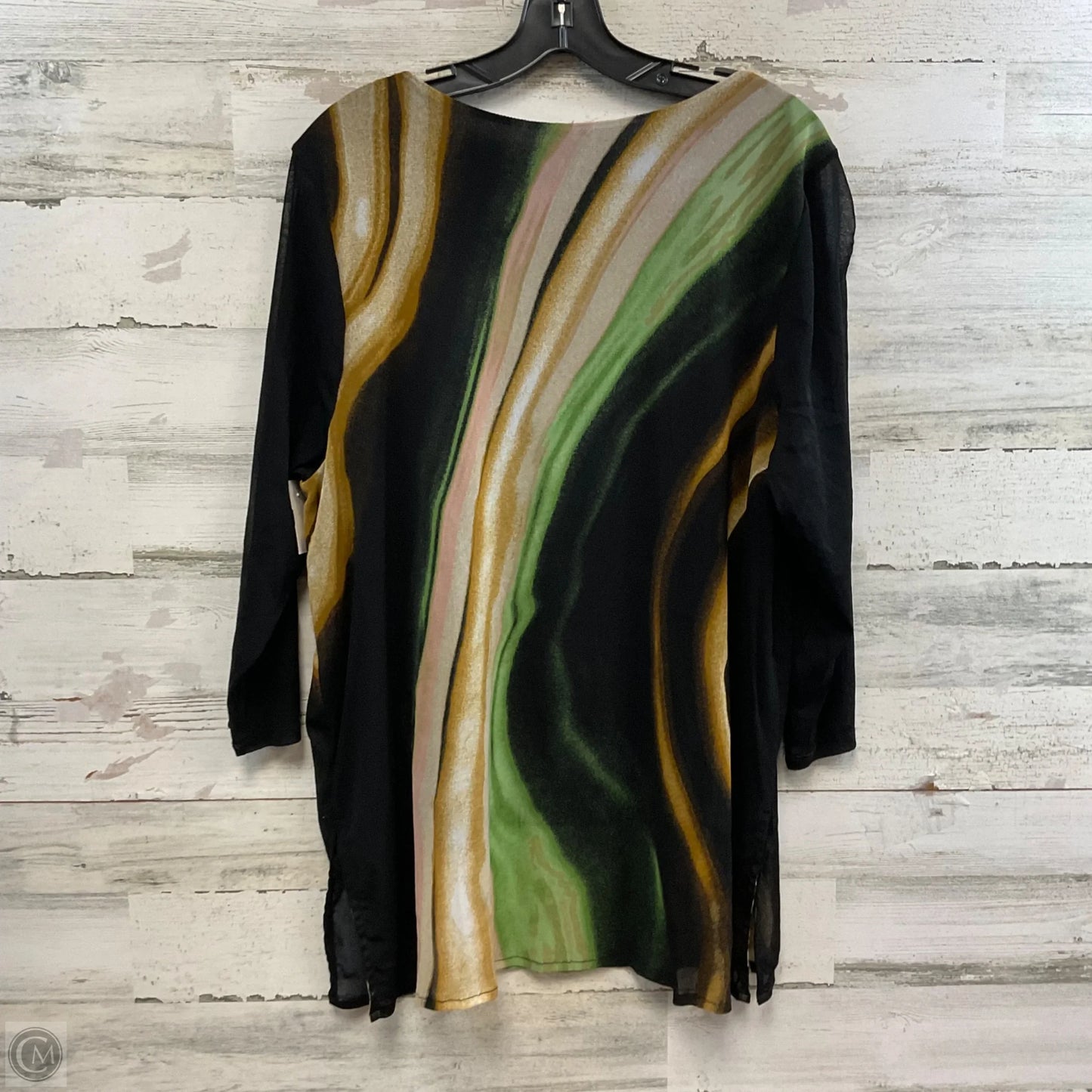 Blouse 3/4 Sleeve By Alfani In Black, Size: 3x