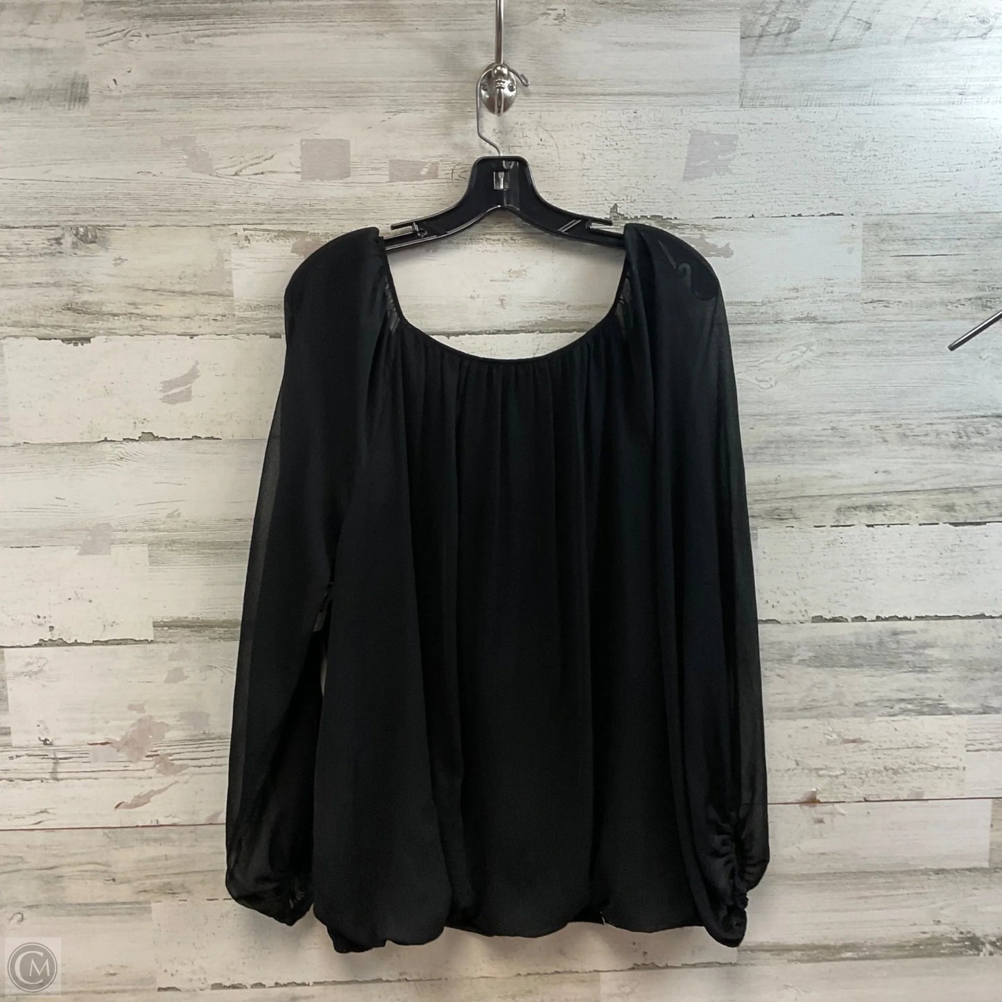 Blouse Long Sleeve By Alyx In Black, Size: 2x